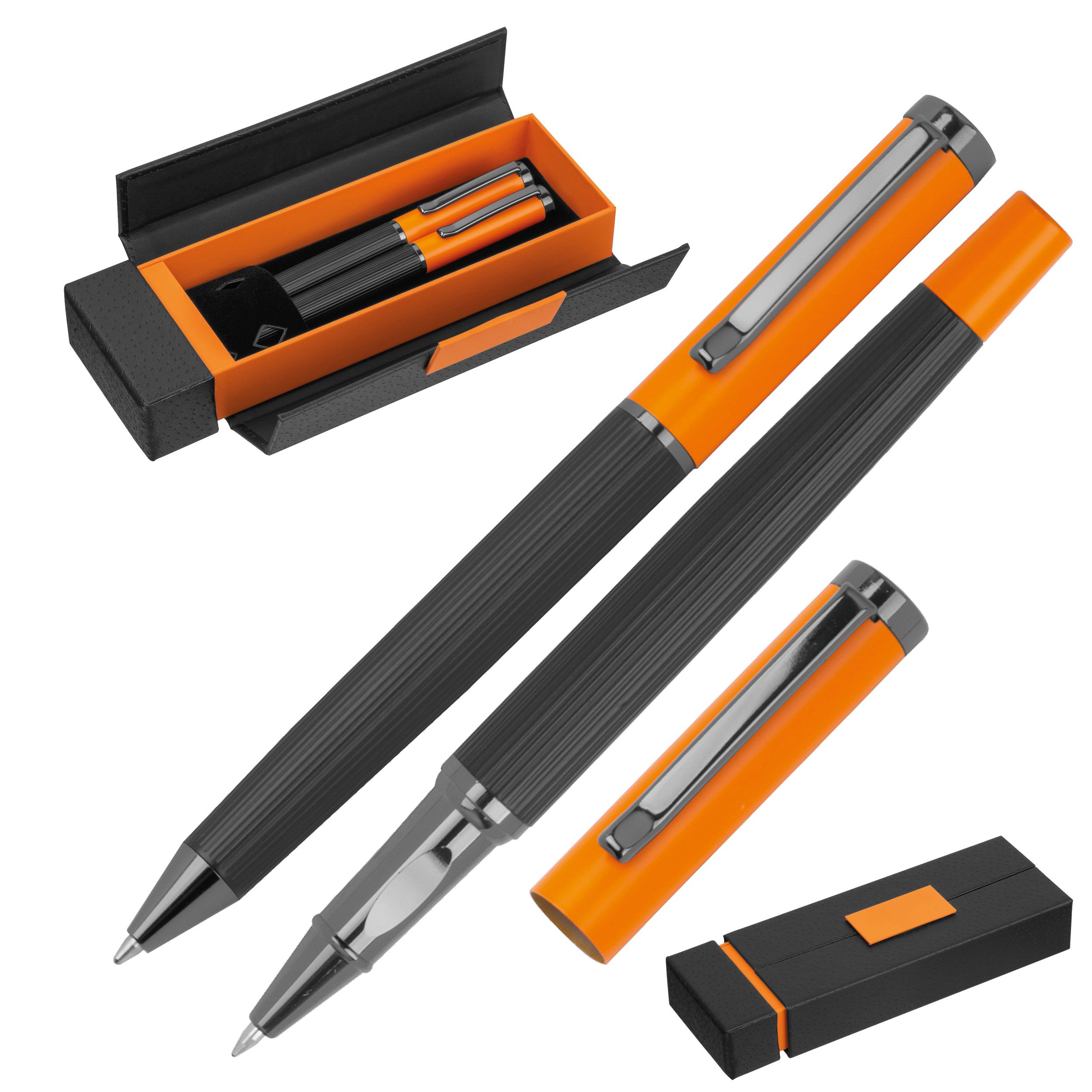 Metall Schreibset REGINALD - orange-160