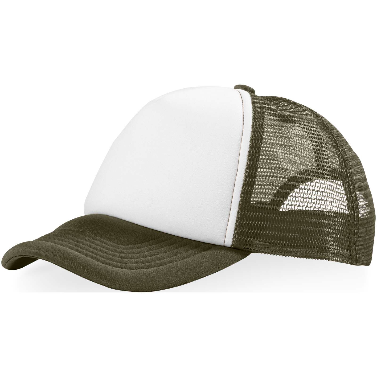 Trucker Cap mit 5 Segmenten - waldgrün -  weiss-575