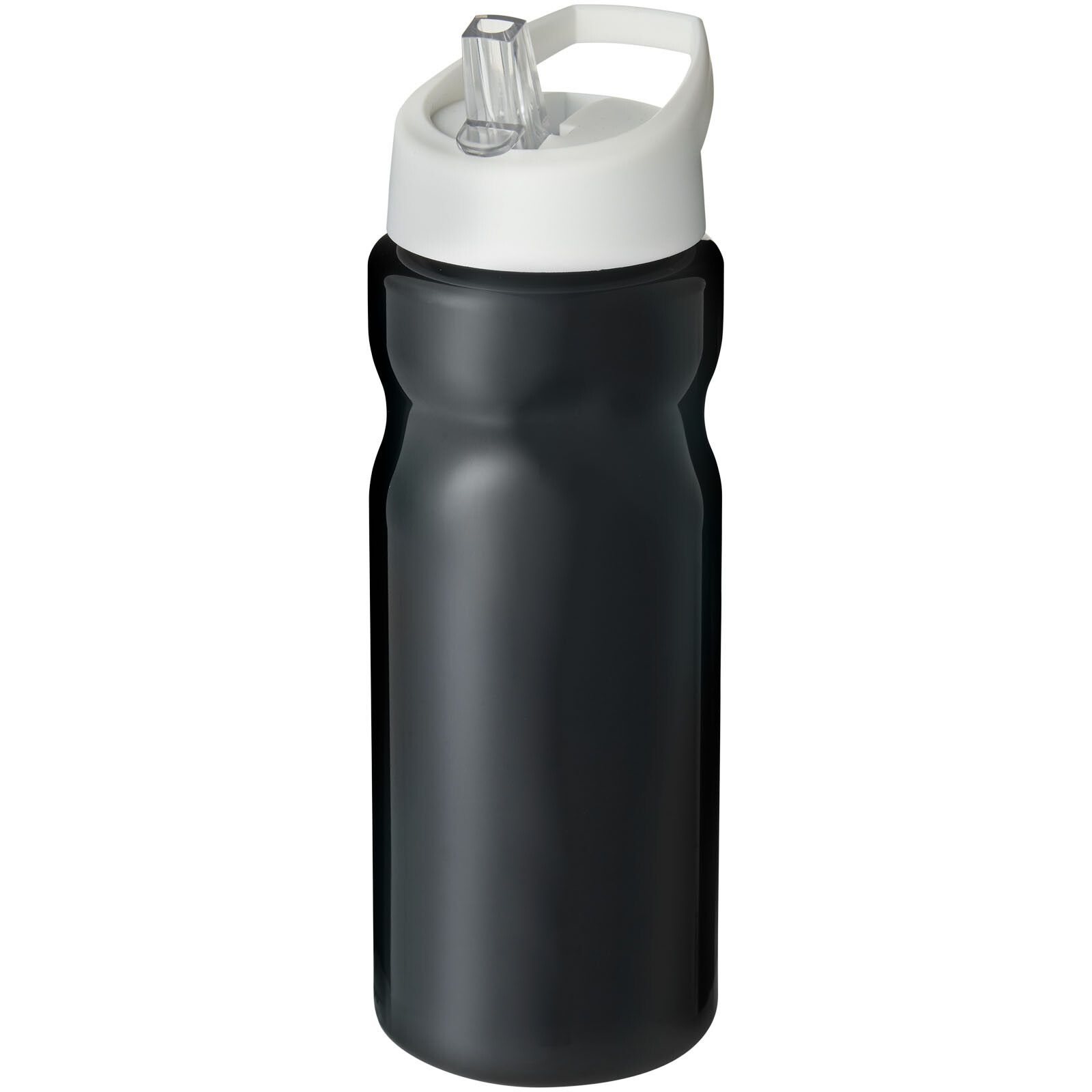 H2O Active Base 650 ml Sportflasche mit Ausgussdeckel - schwarz -  weiss-808
