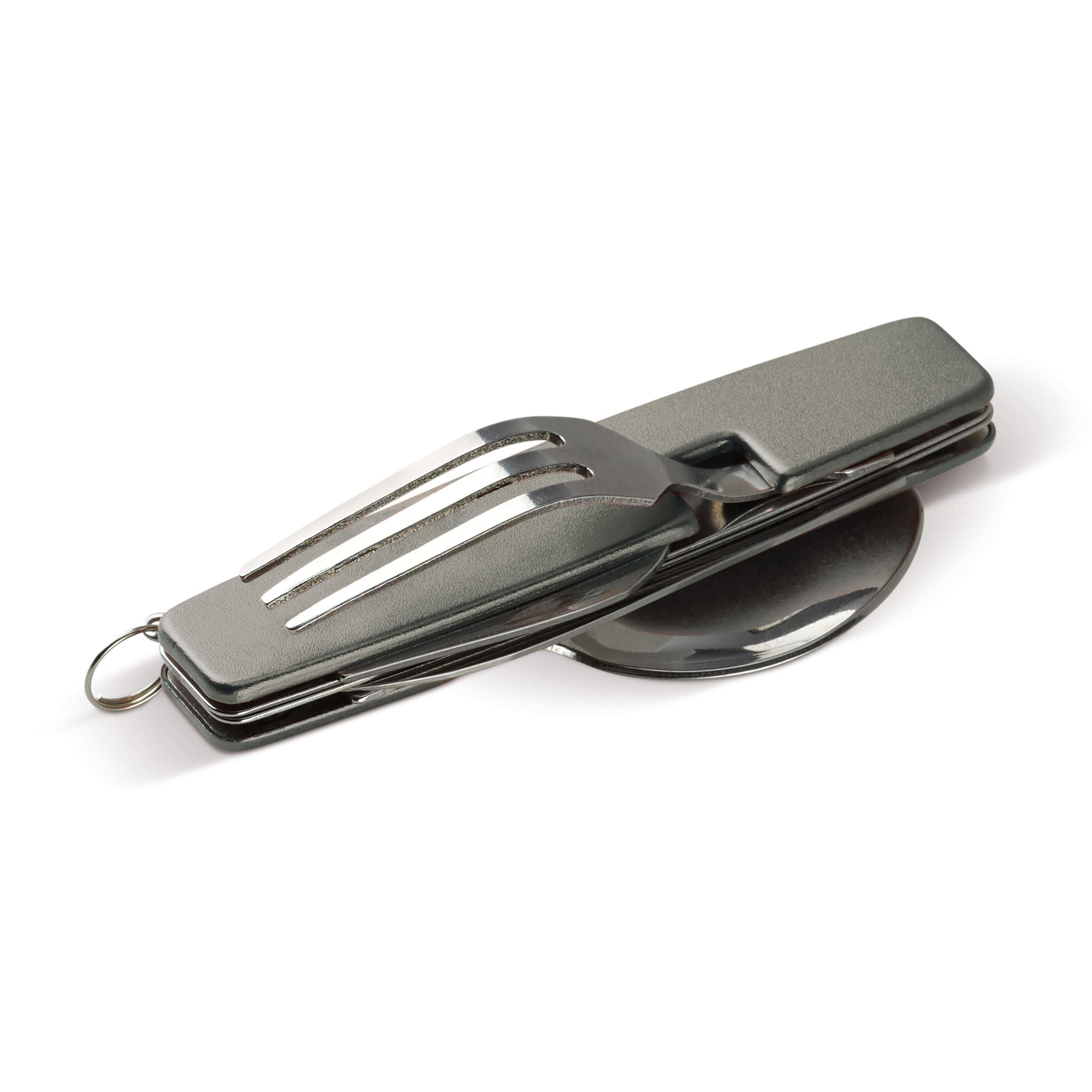 Zusammenklappbares Besteck im Multi-tool - gun metal - dark-297