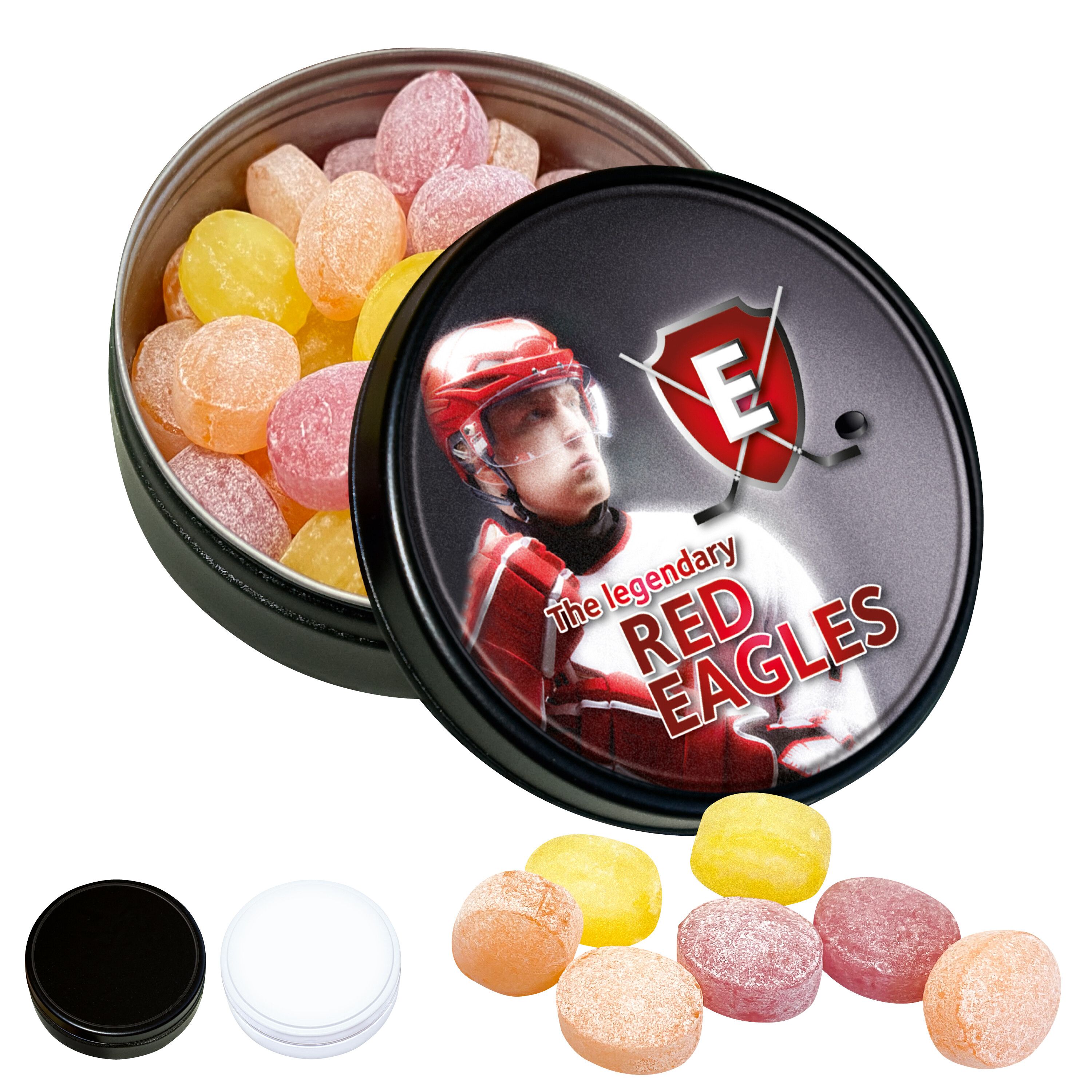Black or White Dose mit XS-Kalfany-Fruchtbonbons, 60g-608