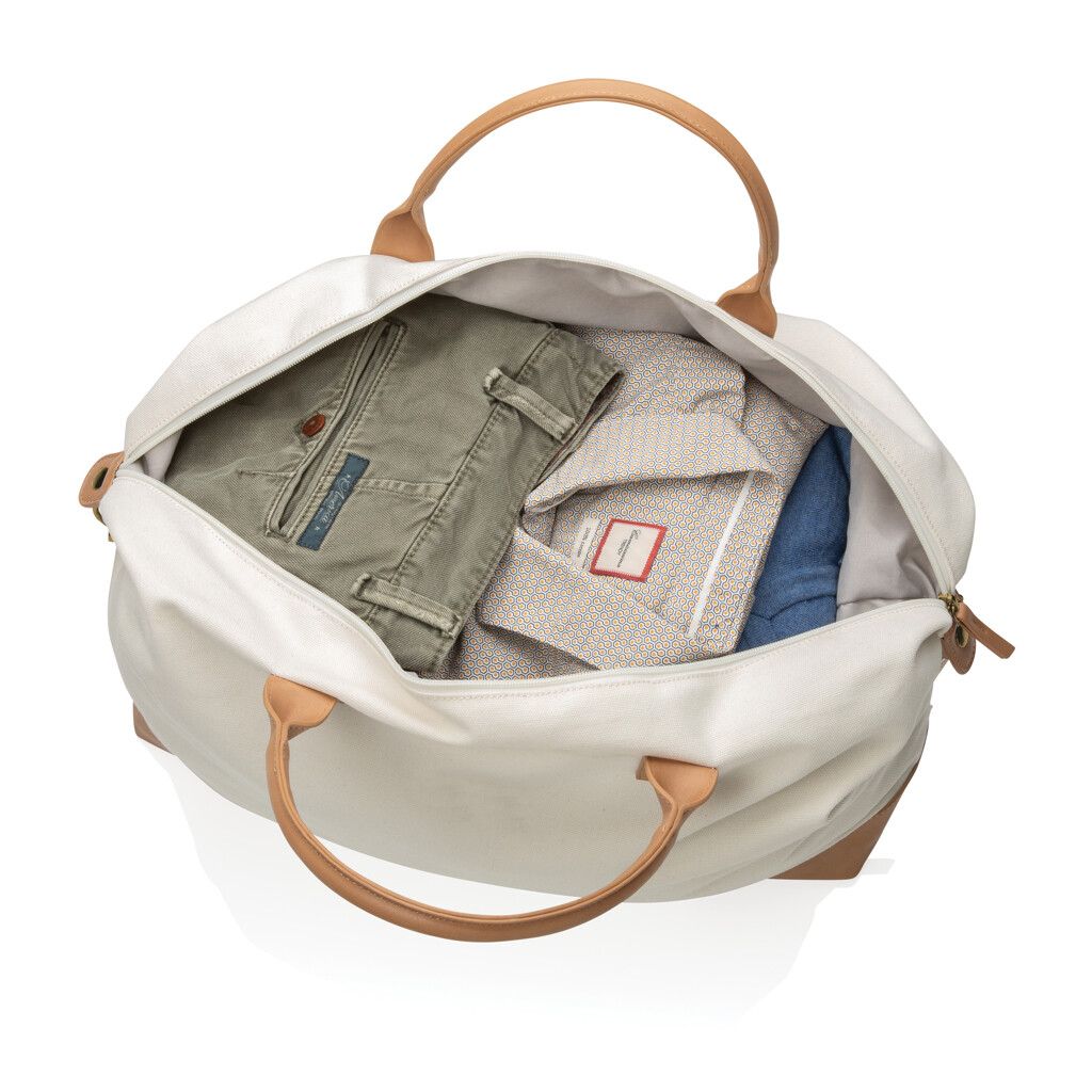 Impact AWARE™ 16 oz. rCanvas große Wochenendtasche - off white-86