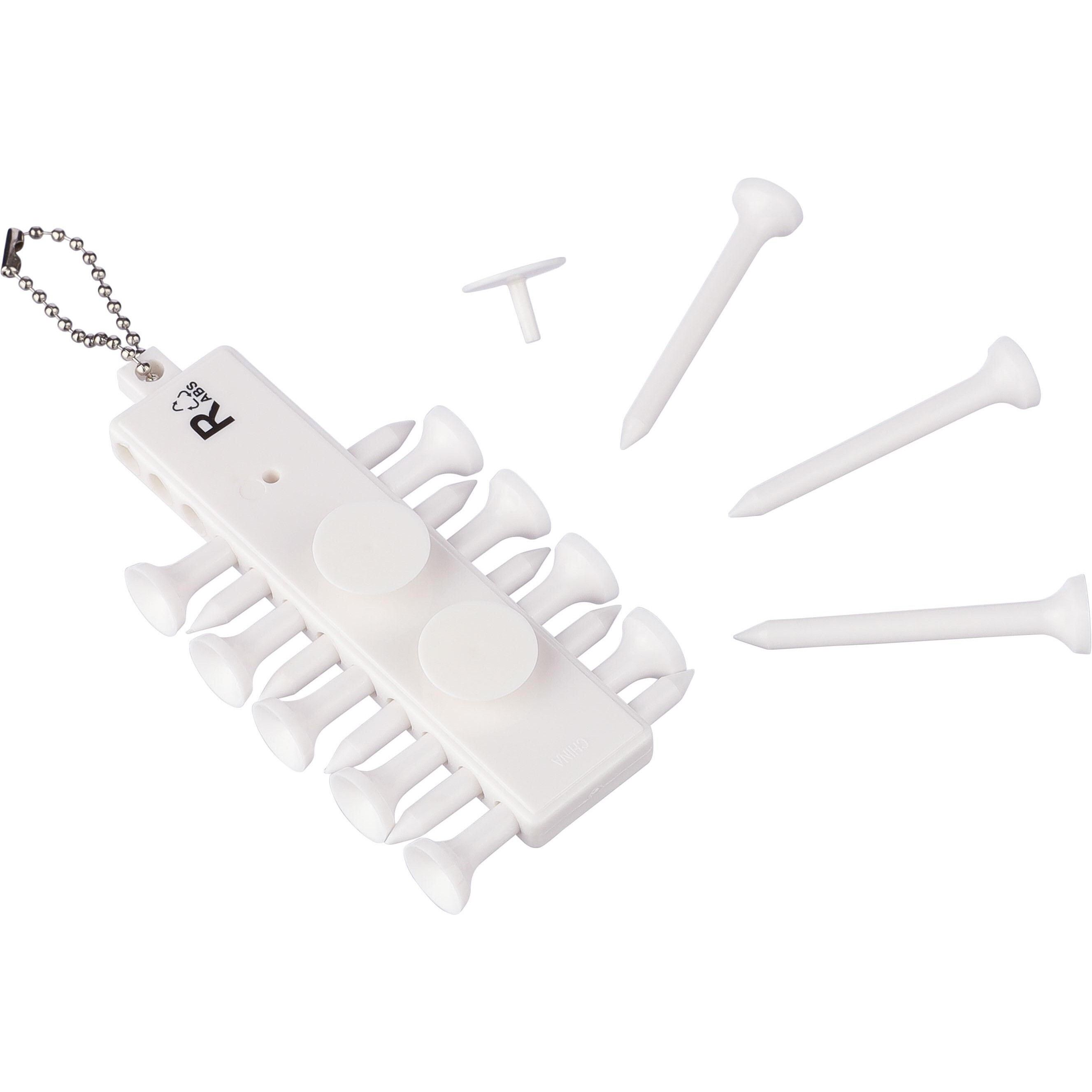 Golftee-Set Aveline aus recyceltem ABS - weiß-905