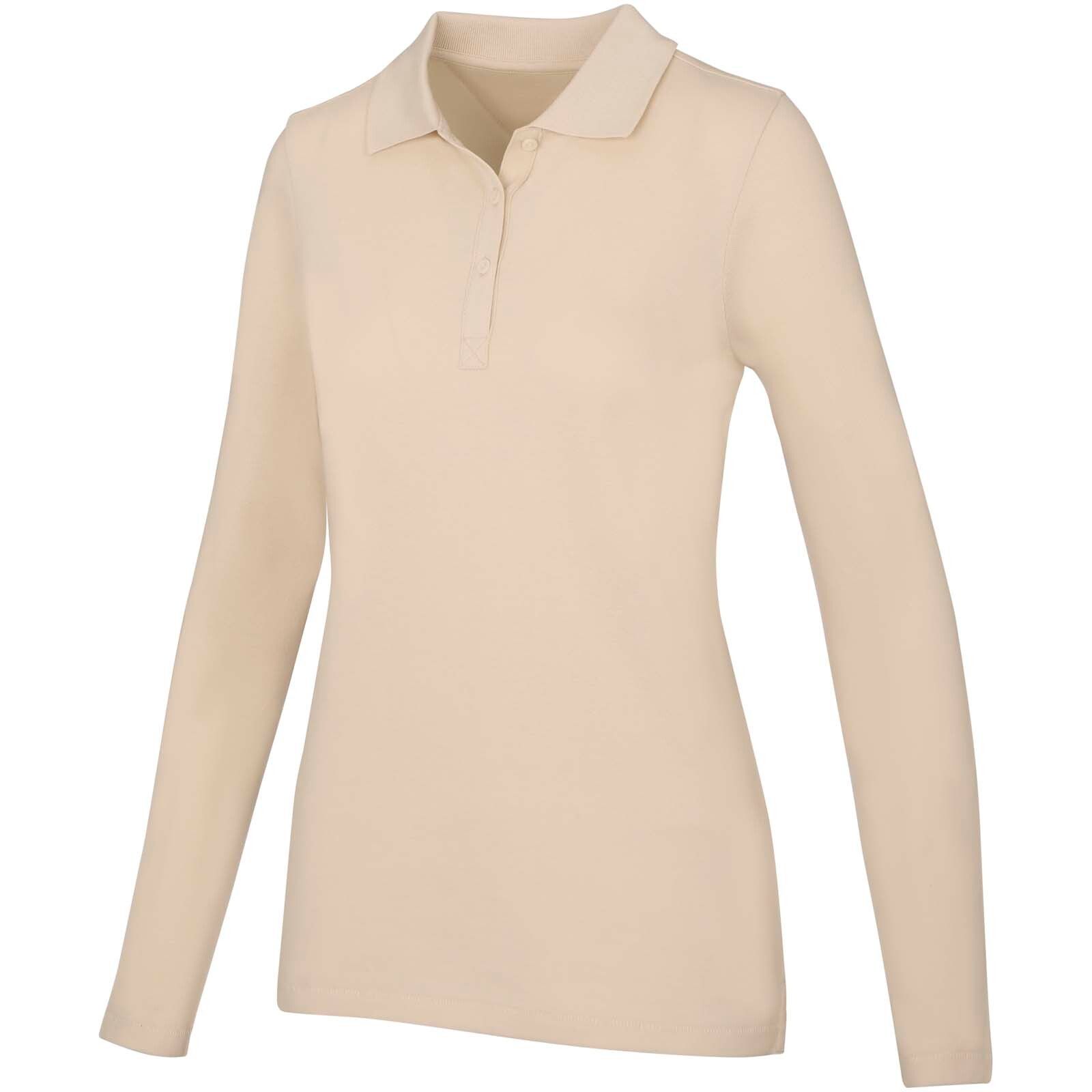 Calgary 180 g/m² Langarm Poloshirt für Damen - sandstone-796