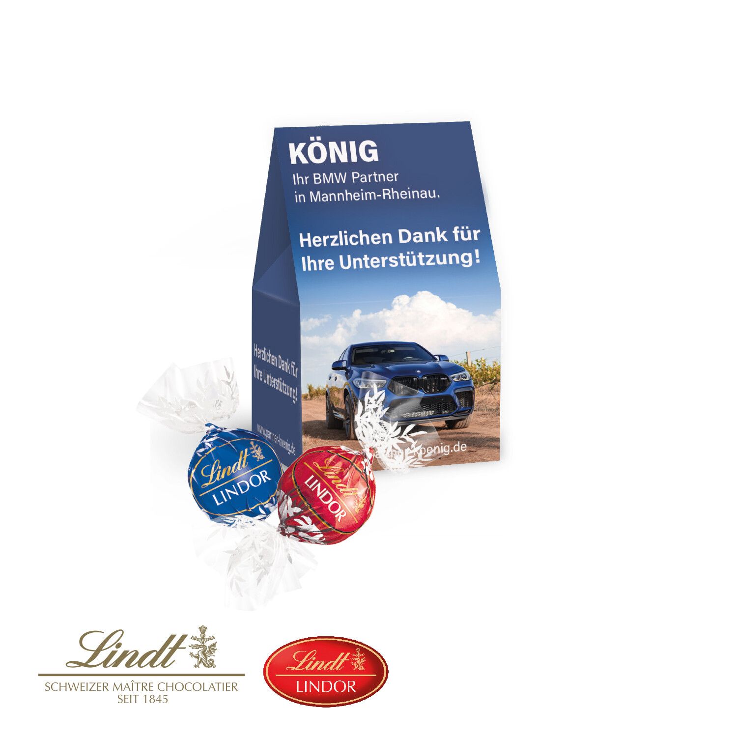 Werbepräsent "Selection Mini" mit Lindt Lindor Pralinés-205