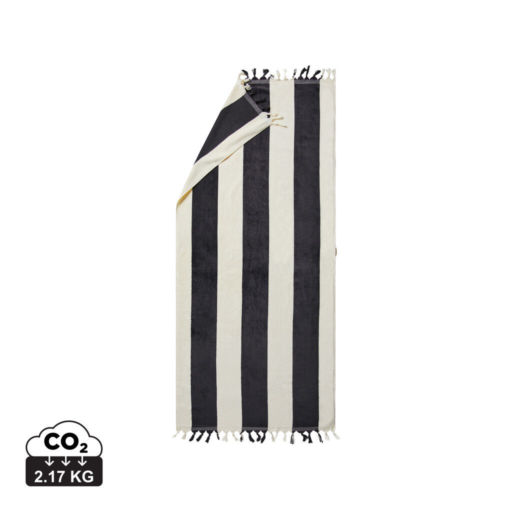 VINGA Valmer Strandtuch 450gr/m² - schwarz-254