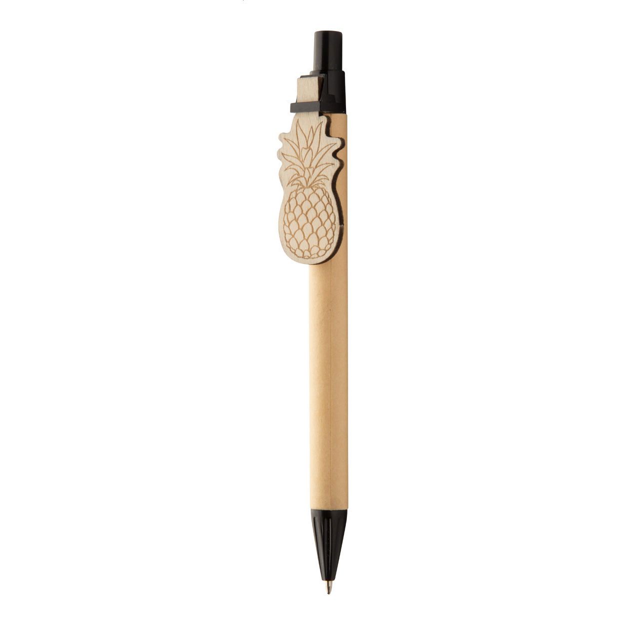 Kugelschreiber CreaClip Eco - schwarz - natur-789
