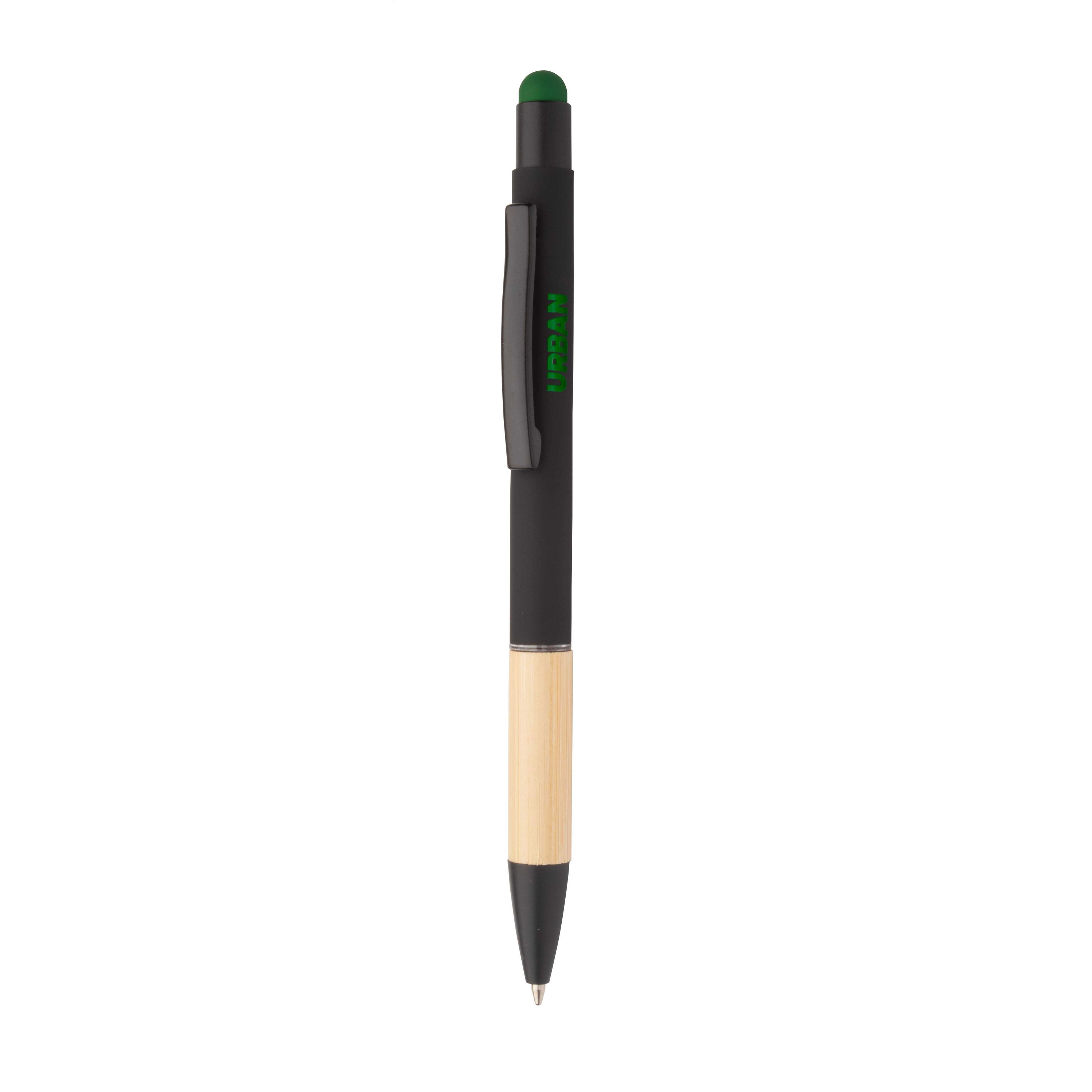Touchpen mit Kugelschreiber Boorly - dunkelgrün - schwarz-537