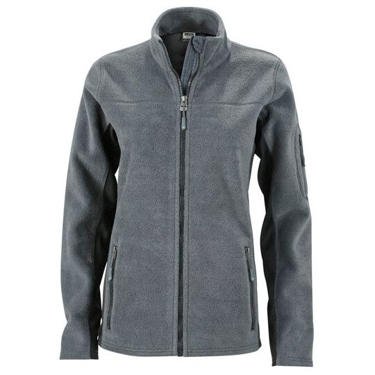 Ladies´ Workwear Fleece Jacket -STRONG- - dark green - black-626