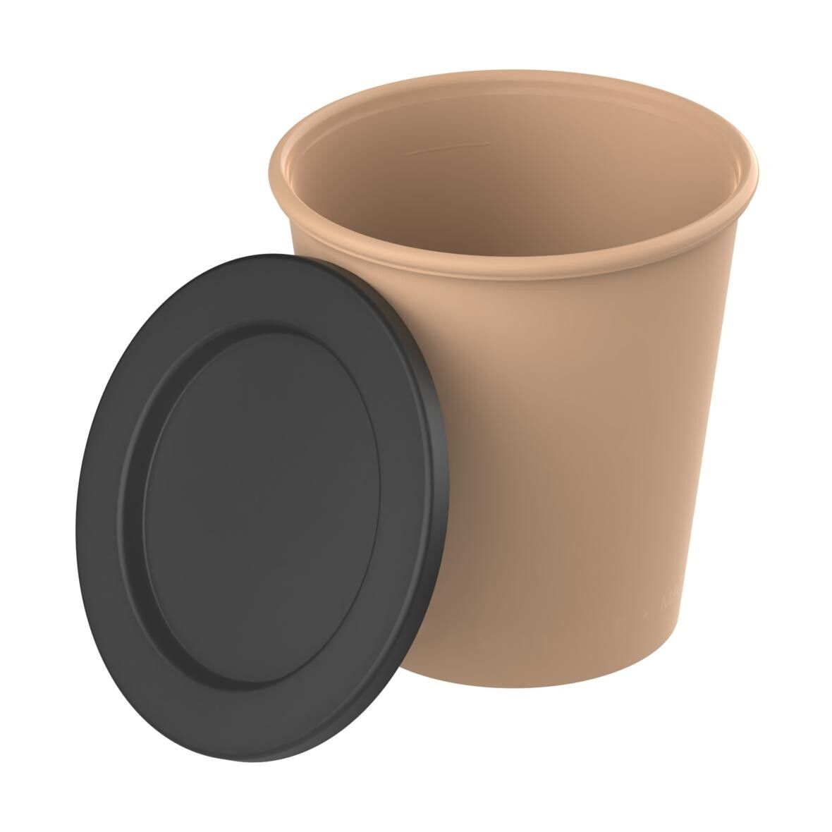 Dipbecher ToGoPlus, 200 ml - beständiges braun - schwarz-207