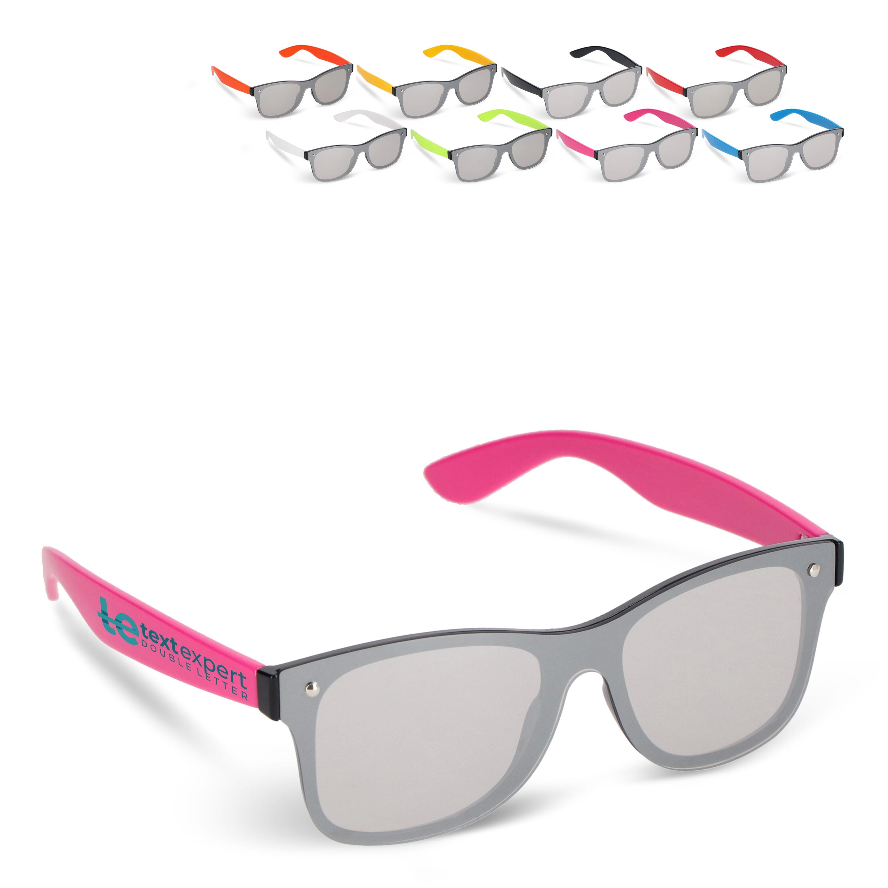 Justin R-PC Sonnenbrille mit verspiegelten Uni-Gläsern UV400 - hellgrün-99