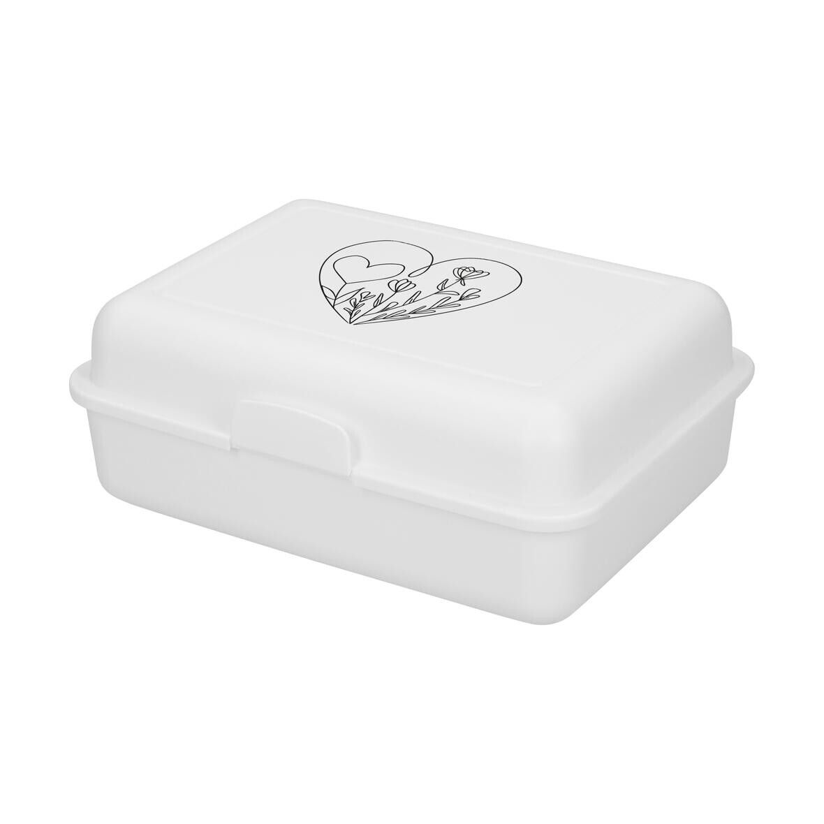Vorratsdose School-Box groß, mit Trennschale - transparent-milchig-738
