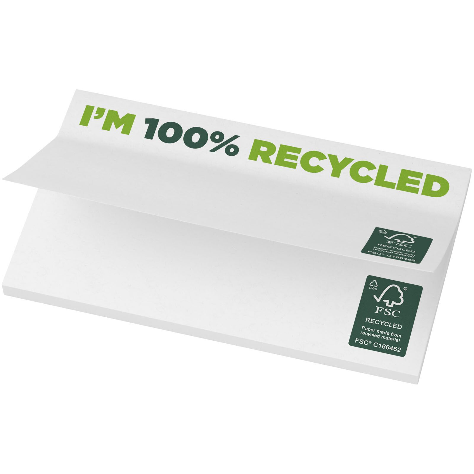 Sticky-Mate recycelte Haftnotizen 127 x 75 mm - weiss-936