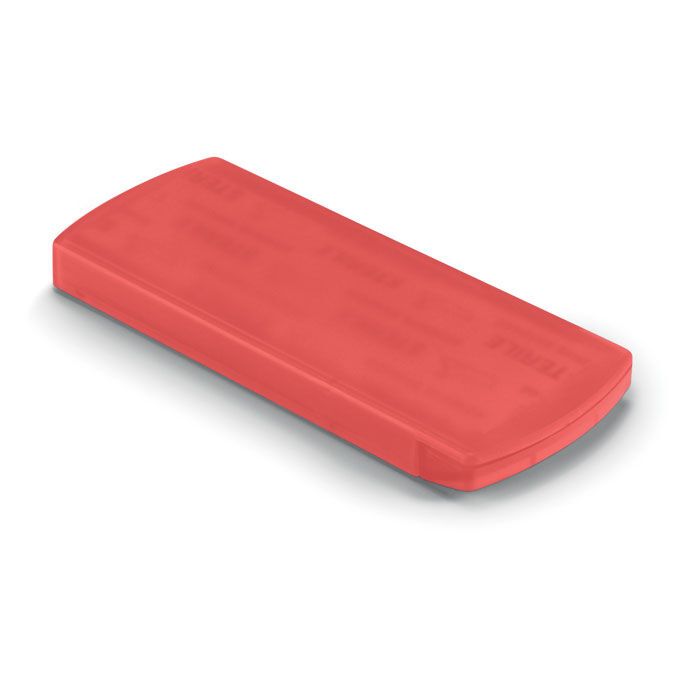 Pflasterbox EVAN - transparent rot-118