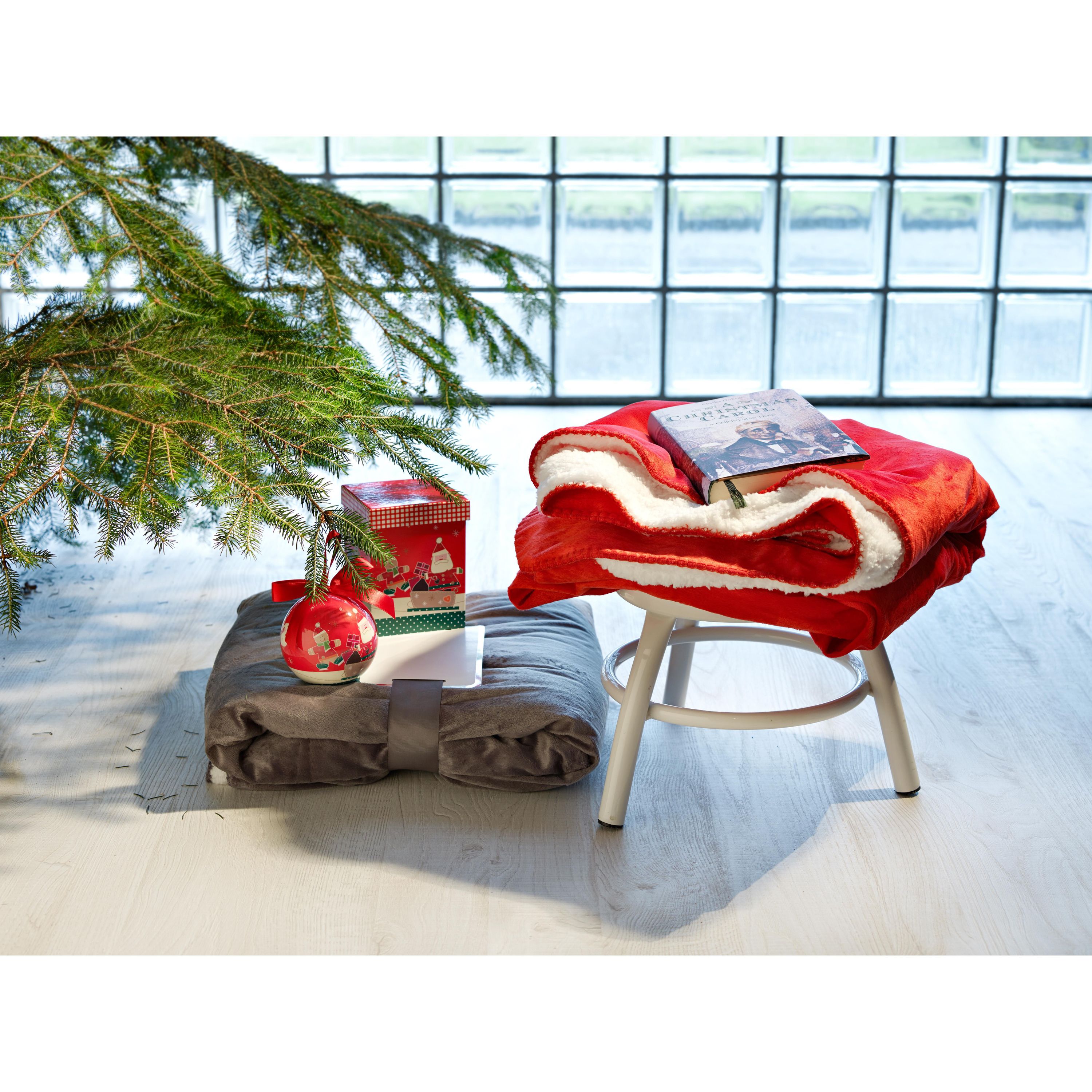 Kuscheldecke aus Polyester Margot - rot-727