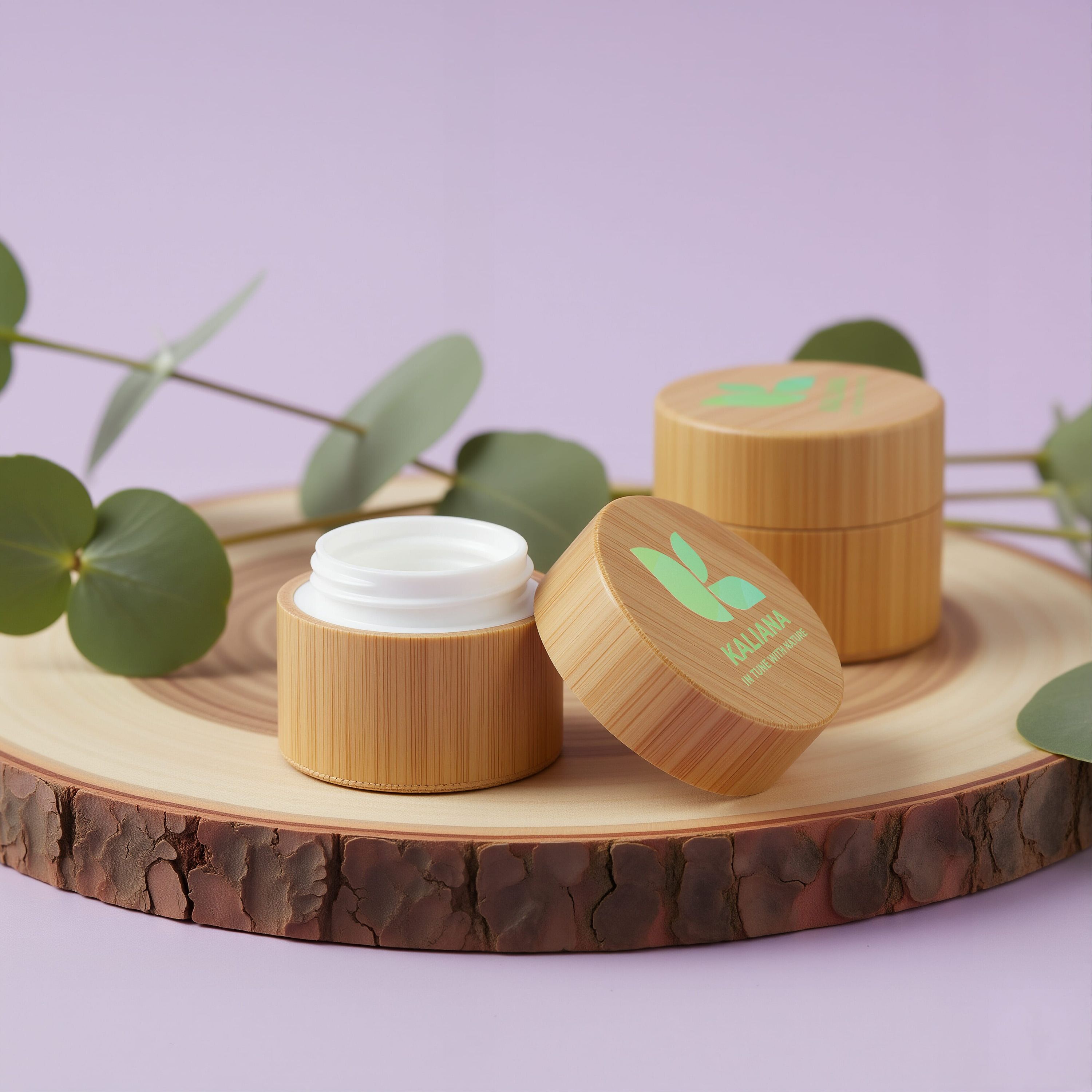Lipbalm rund Bambus - natur-459