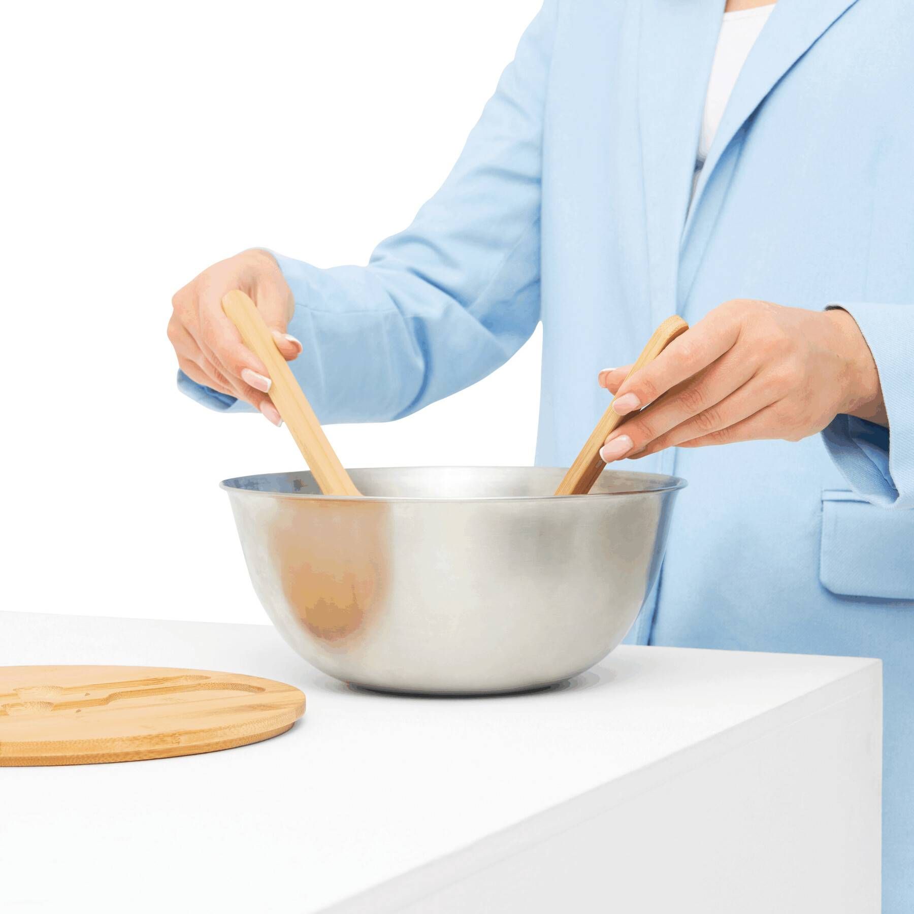 Salatschüssel EAT HEALTHY - braun - silber-281