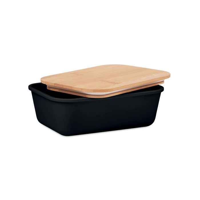 Lunchbox mit Bambus-Deckel THURSDAY - schwarz-36