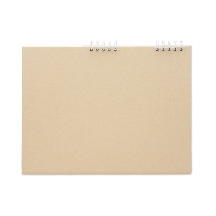 Tischkalender mit Memoblock CALENDOO - beige-102