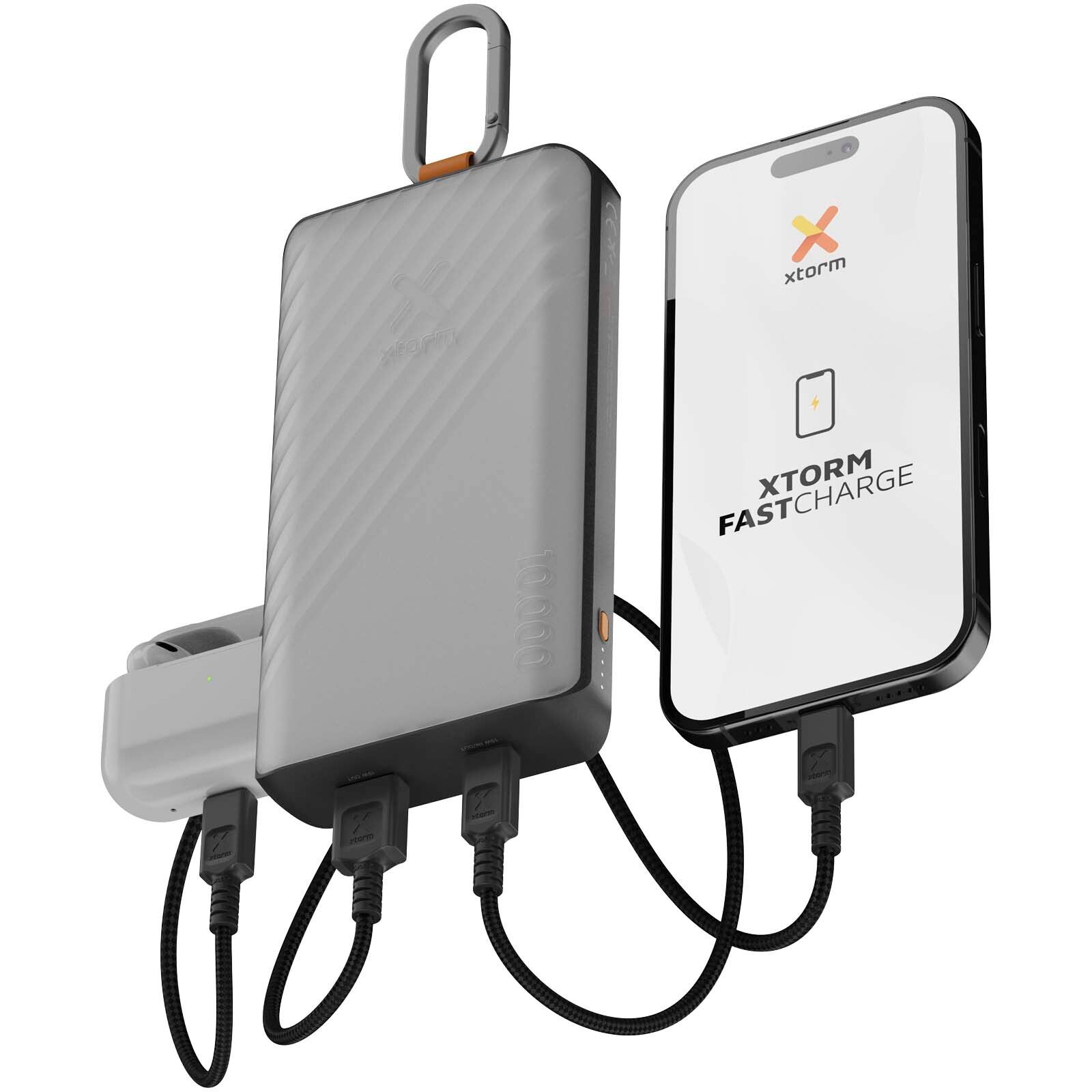Xtorm XG2S101 Go2 10.000 mAh 15W Solar Powerbank mit Lampe  - kohle-681