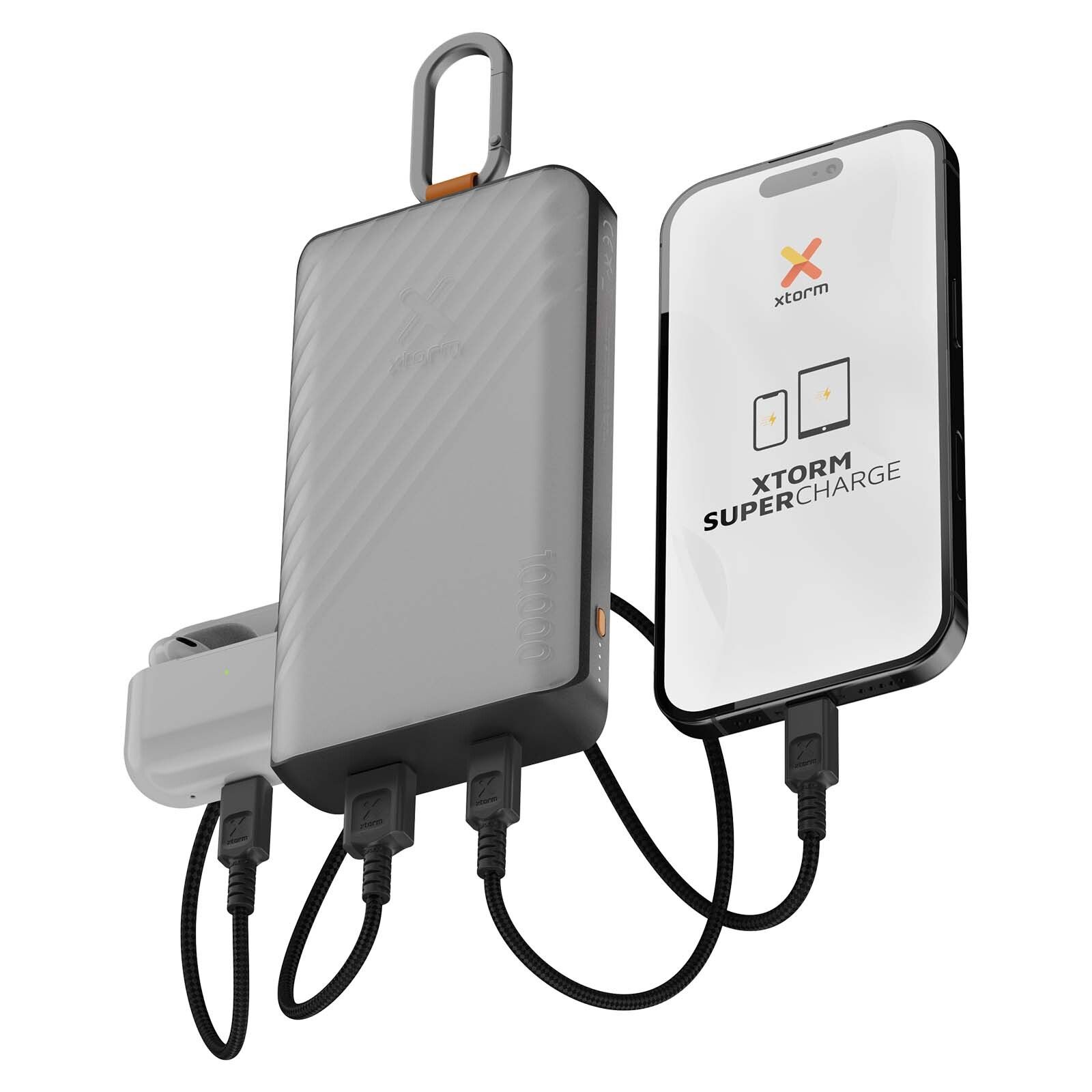 Xtorm XG2S101 Go2 10.000 mAh 15W Solar Powerbank mit Lampe  - kohle-681