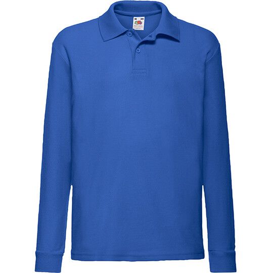 Kids´ Long Sleeve 65/35 Polo - royal blue-487