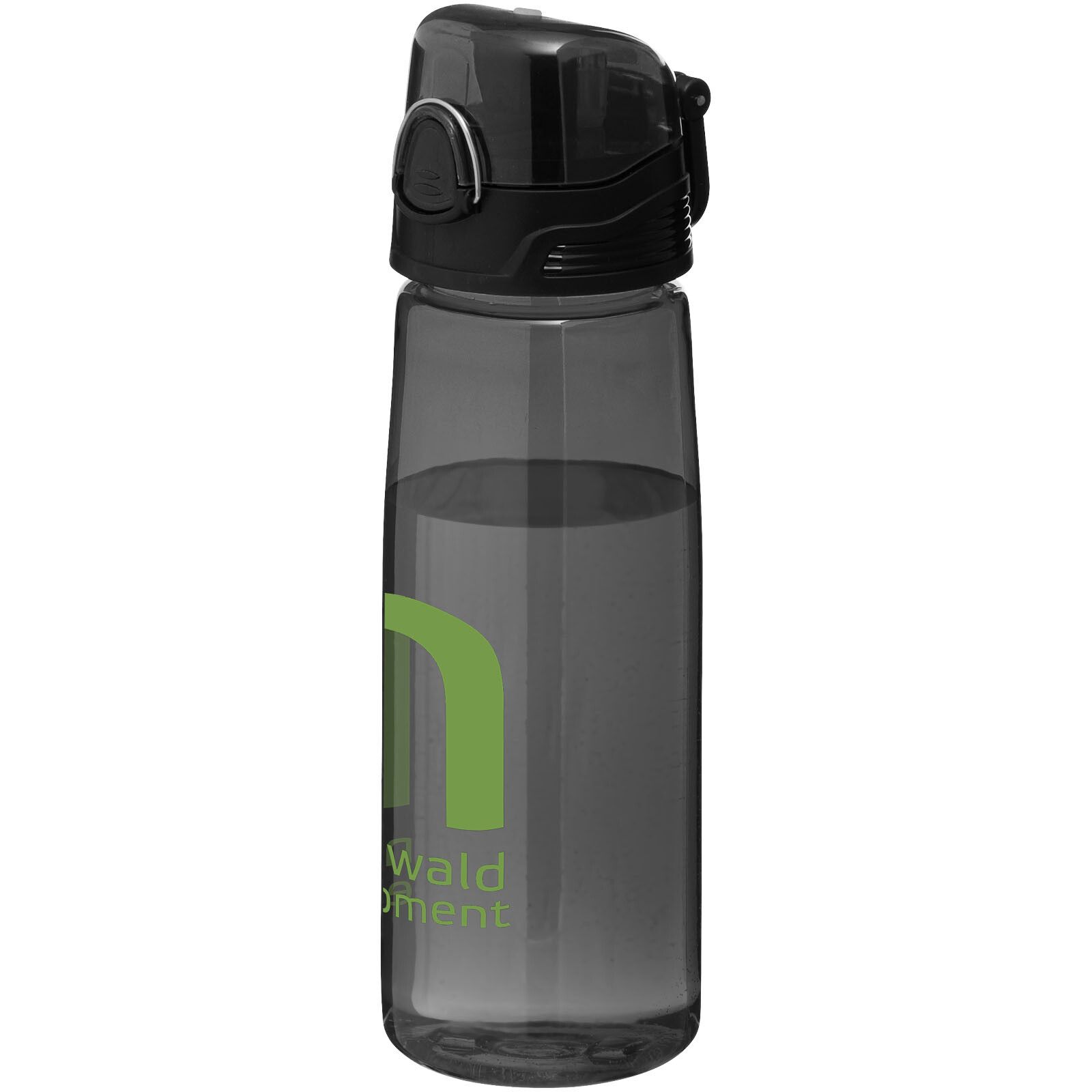 Capri 700 ml Tritan Sportflasche - transparent schwarz-380