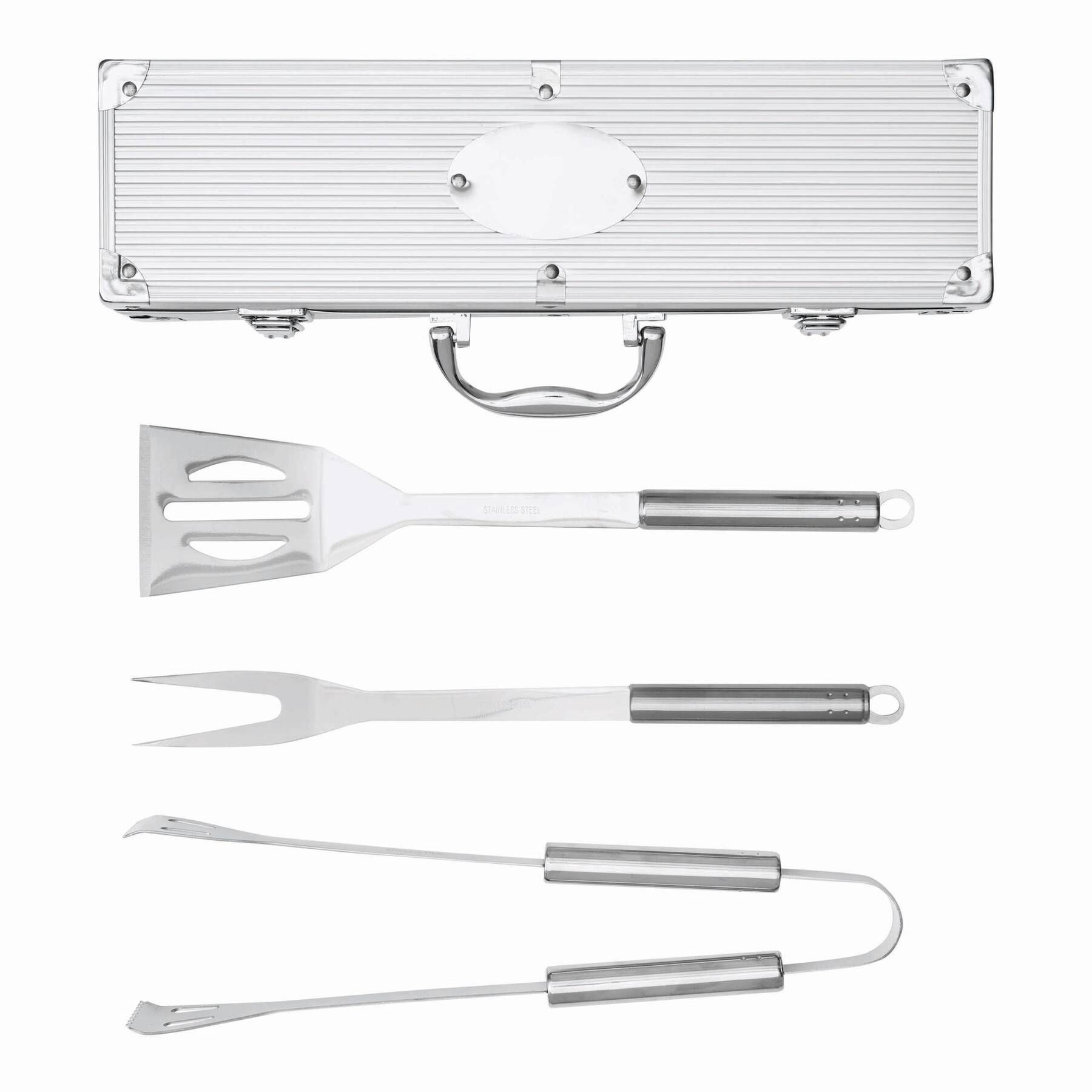 Edelstahl-Grillbesteck ROAST - silber-90