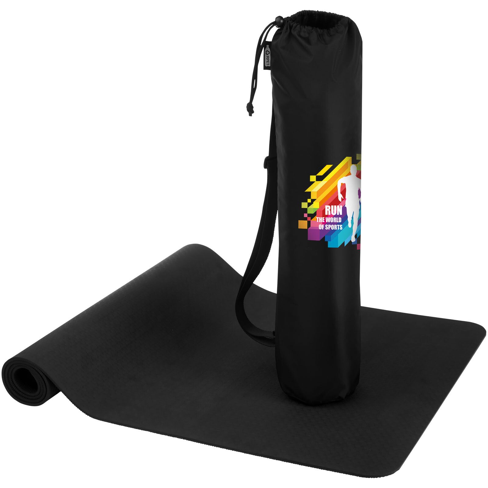 Virabha Yogamatte aus recyceltem TPE - schwarz-856