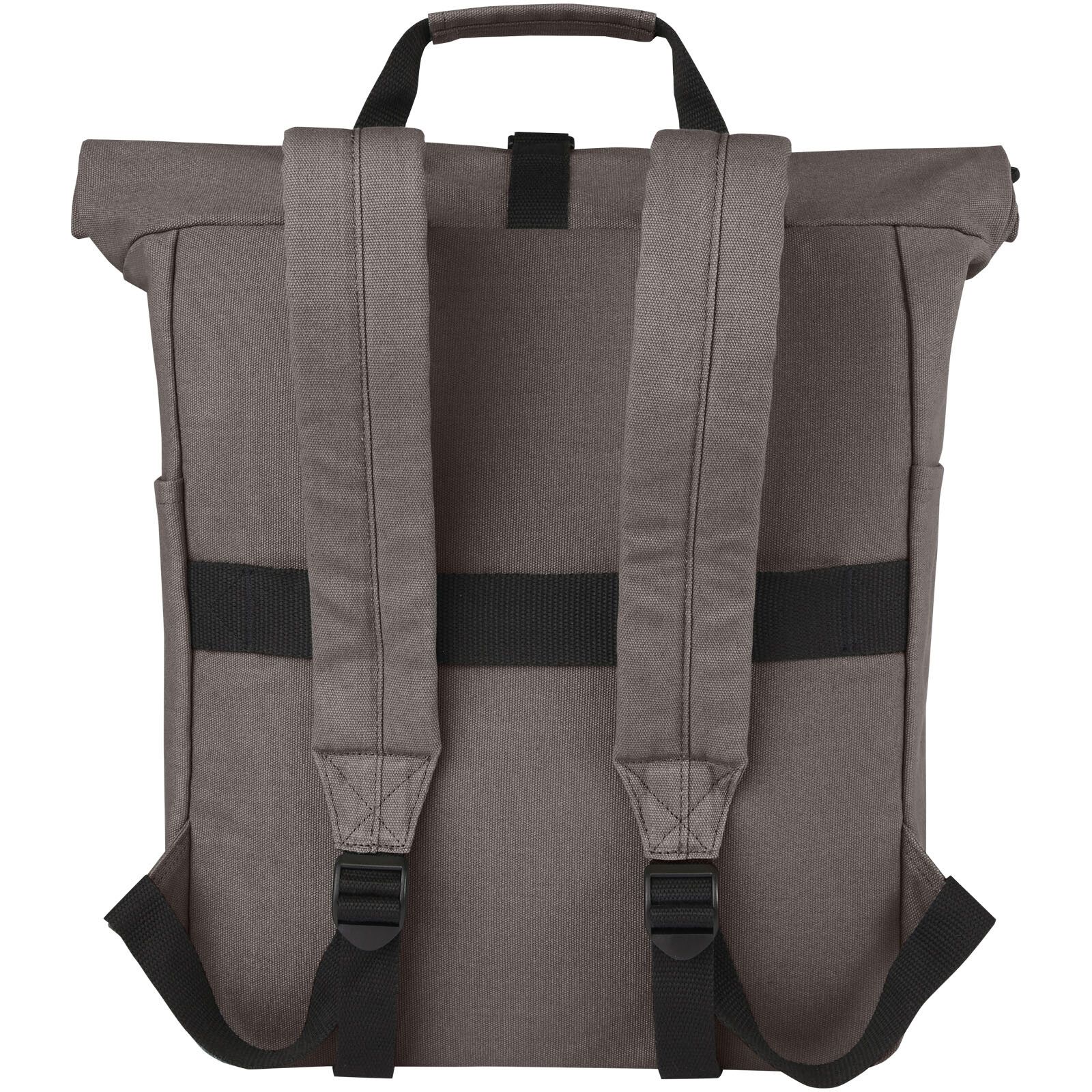 Joey 15" GRS Rolltop Laptoprucksack aus recyceltem Canvas 15 L - grau-398