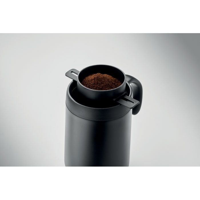 Doppelwandiger Becher & Filter CAFETITO - schwarz-351
