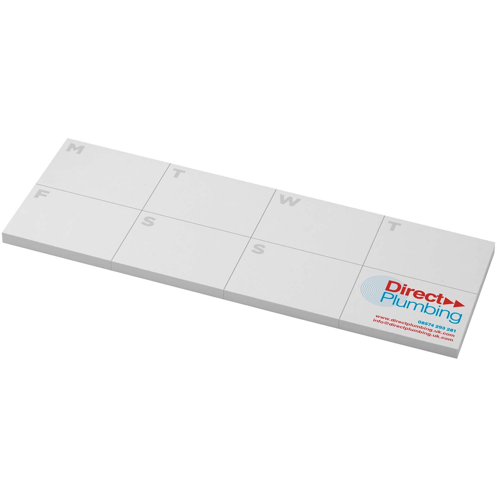 Sticky-Mate Haftnotizen mit Kalender aus recyceltem Material - weiss-452