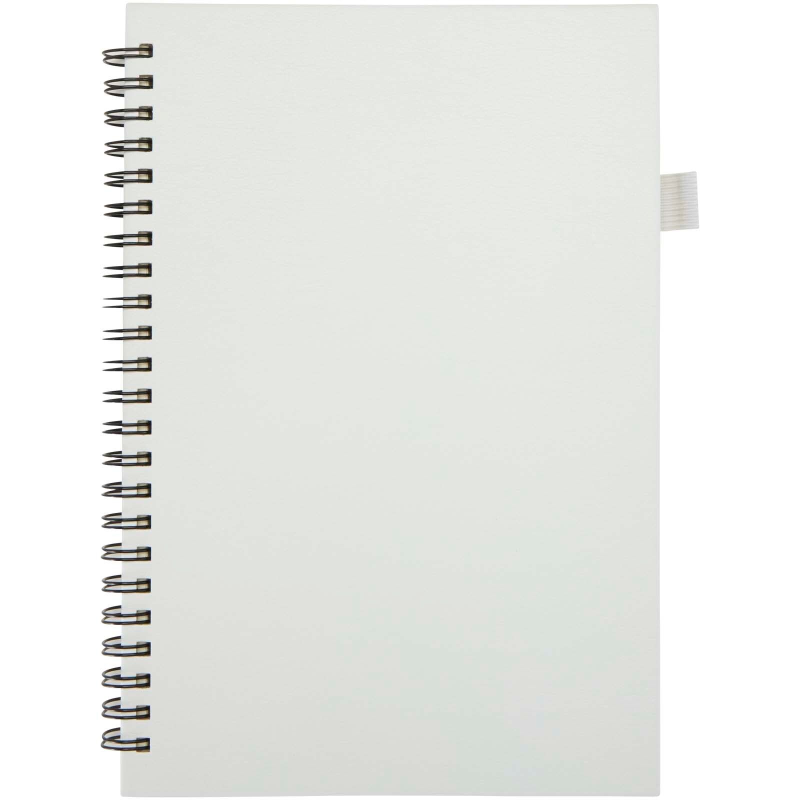 Liss A5 Hardcover Spiralnotizbuch aus recyceltem Kunststoff - weiss-174