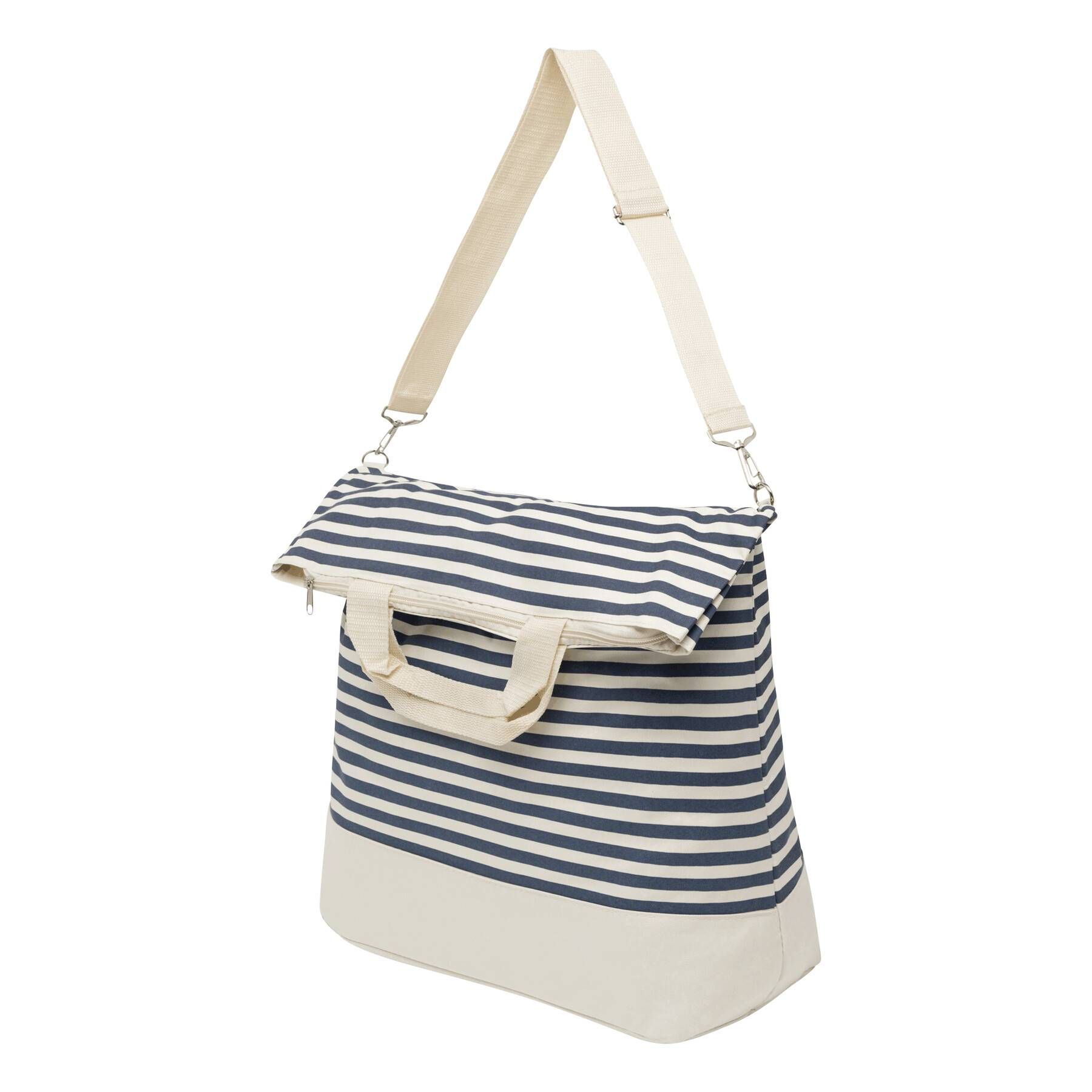 Strandtasche JUIST - beige - blau-431