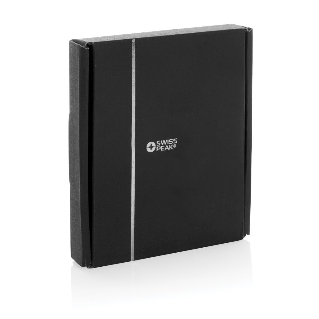 Swiss Peak 15W 3-in-1 magnetischer Wireles Charger aus rPU - schwarz-327