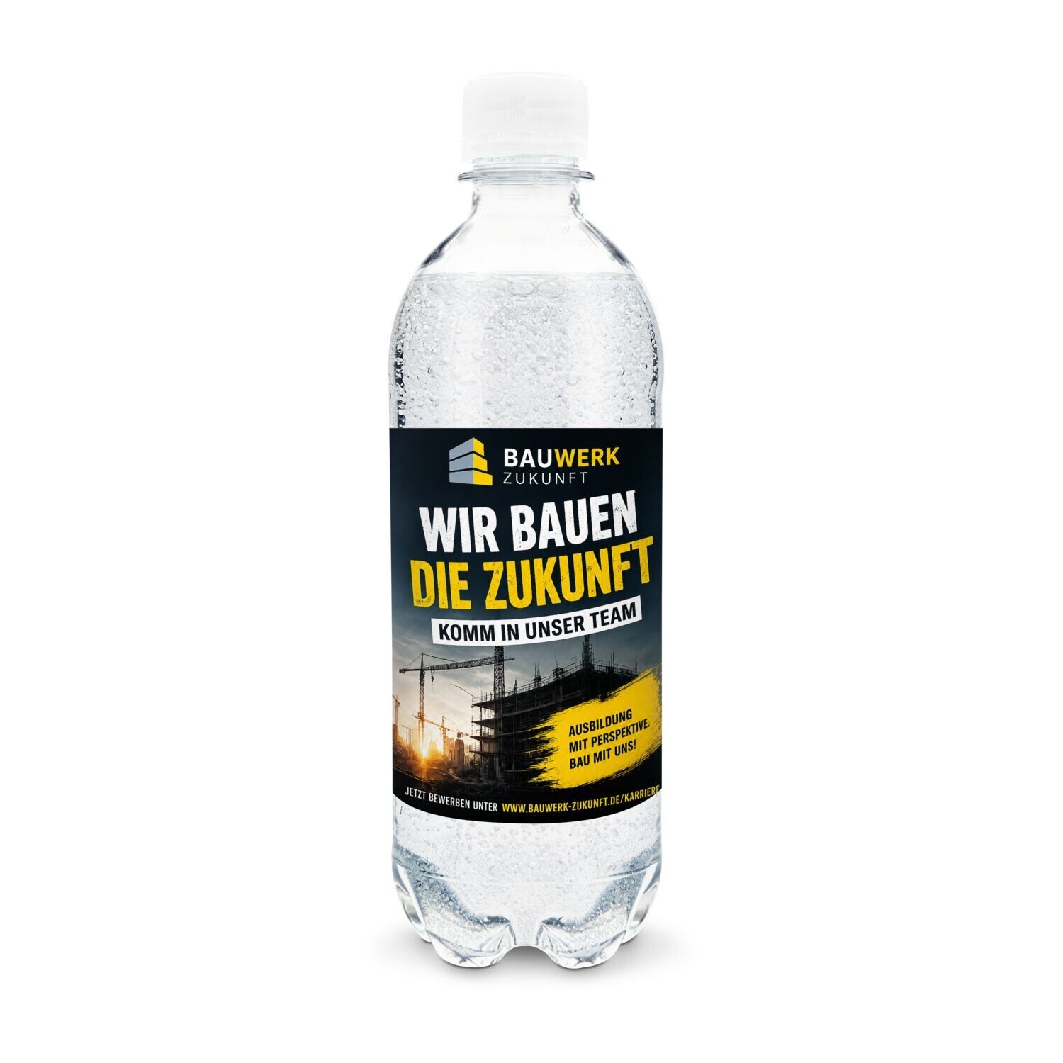 500 ml PromoWater - Mineralwasser mit Kohlensäure - Papier-Etikett-840