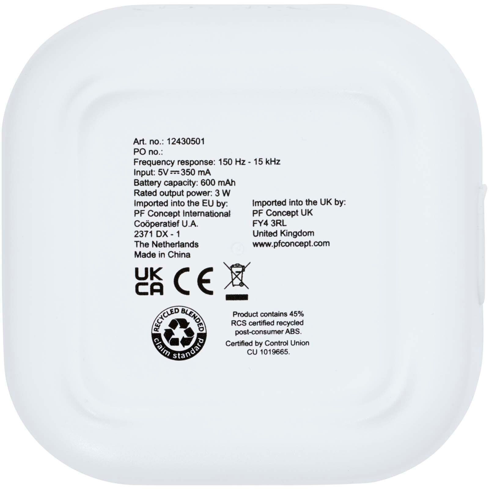 Stark 2.0 3 W Mini-Bluetooth-Lautsprecher aus recyceltem RCS Kunststoff - weiss-208