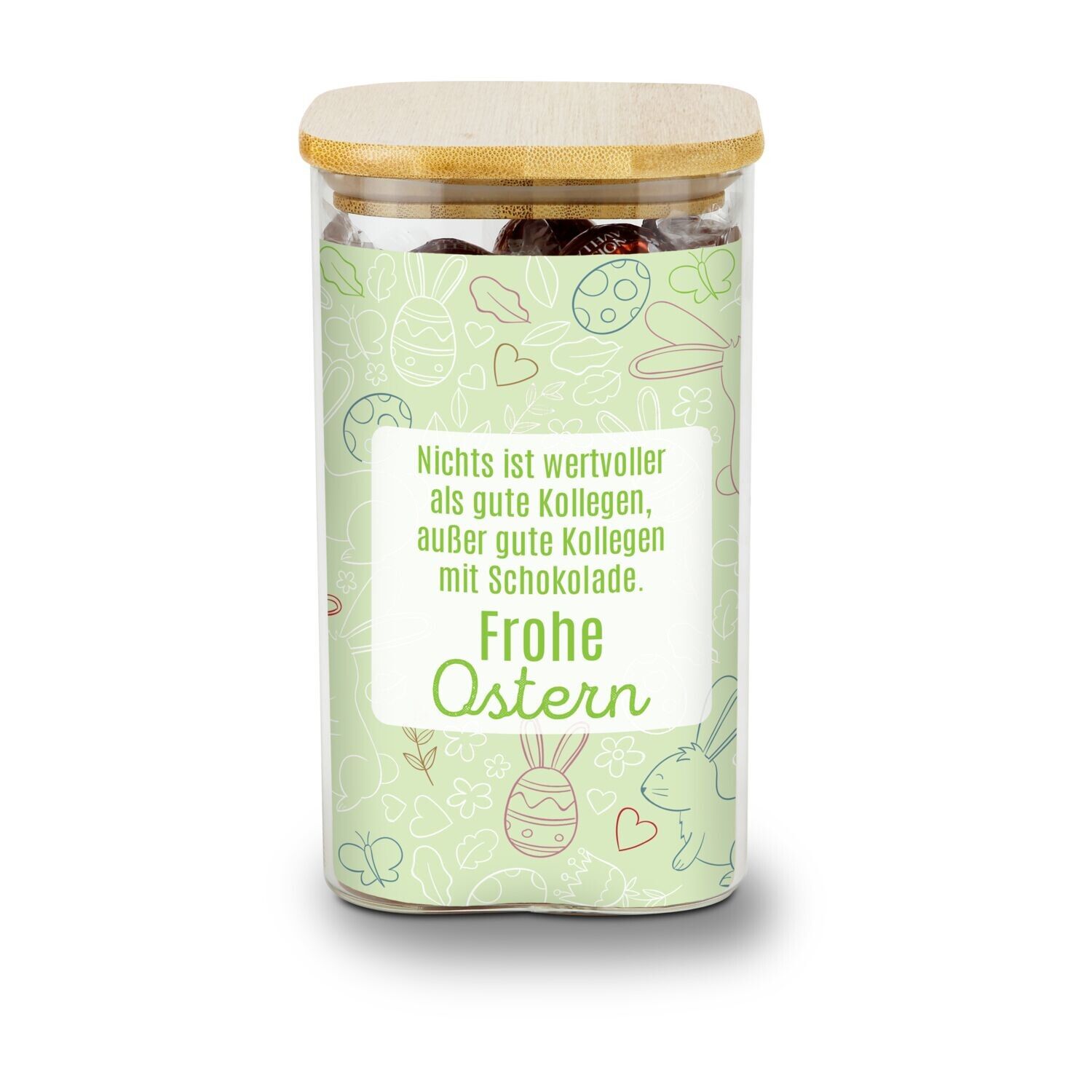 Geschenkset Lindor Team-Glas Frohe Ostern mit 35 Lindt Lindorkugeln-103