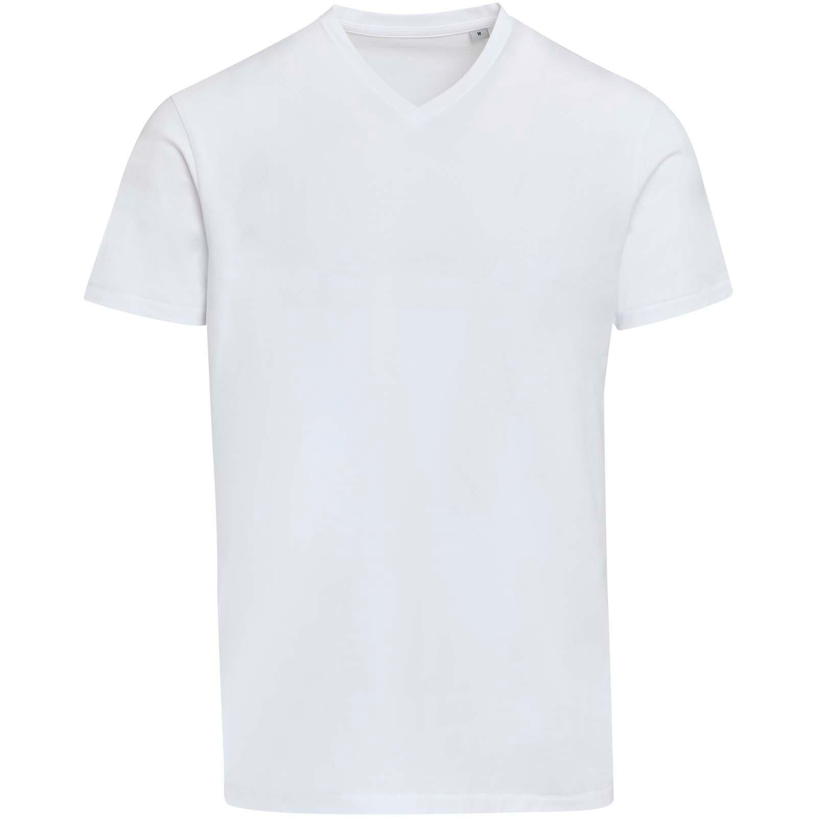 Balfour 200 g/m² Kurzärmeliges T-Shirt V-Ausschnitt Bio Baumwolle (OCS), unisex - weiss-510