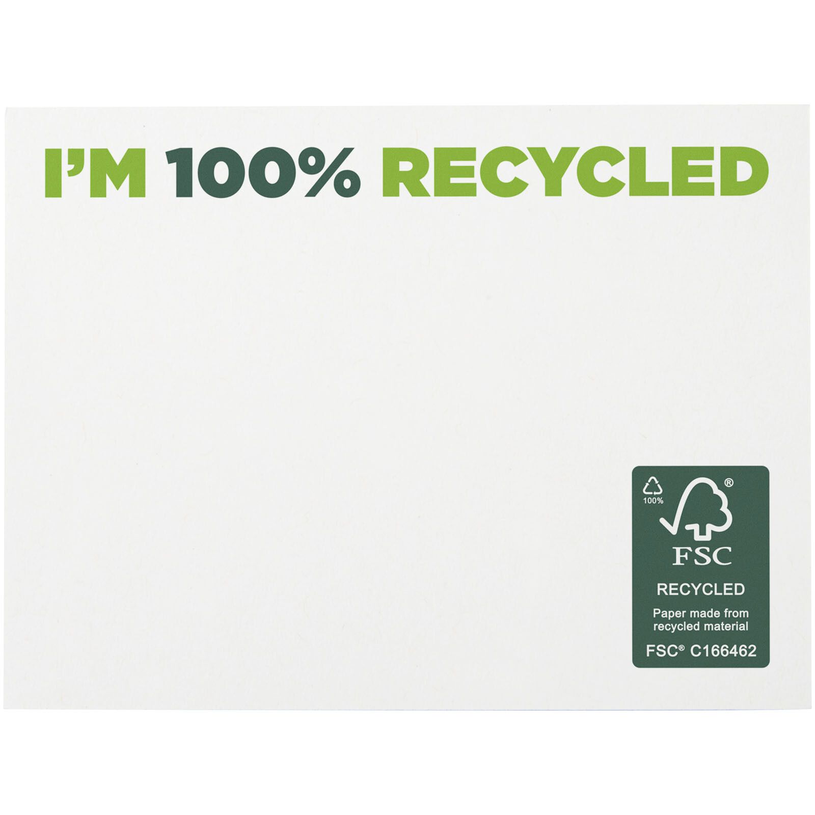 Sticky-Mate recycelte Haftnotizen 100 x 75 mm - weiss-170