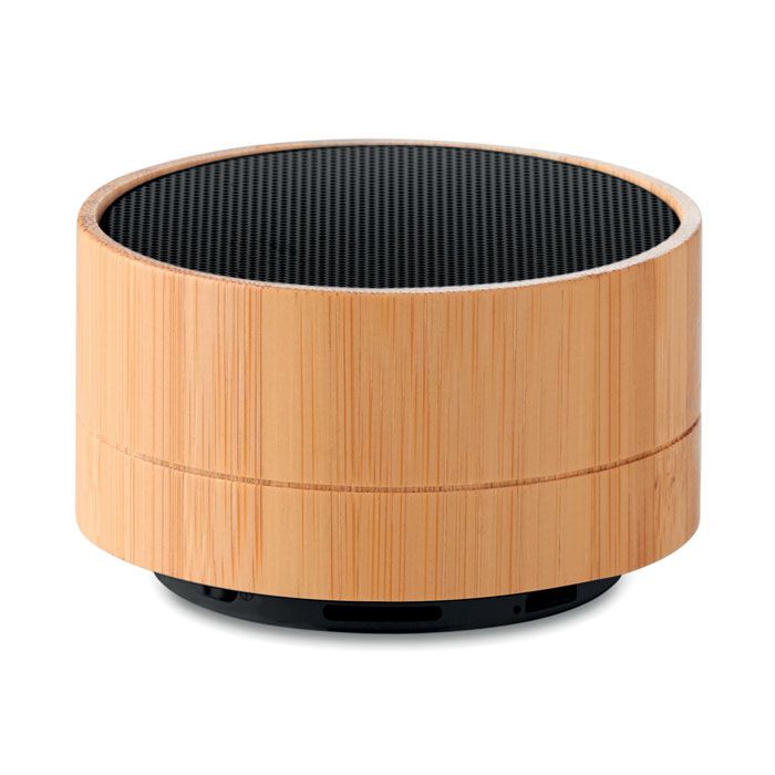 Runder wireless Lautsprecher SOUND BAMBOO - schwarz-969