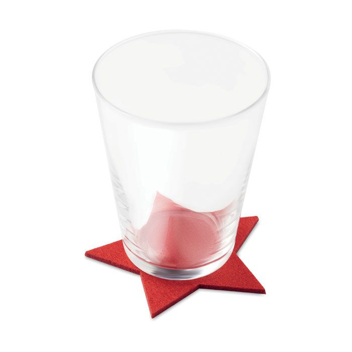 Untersetzer RPET-Filz STARGUARD - rot-521