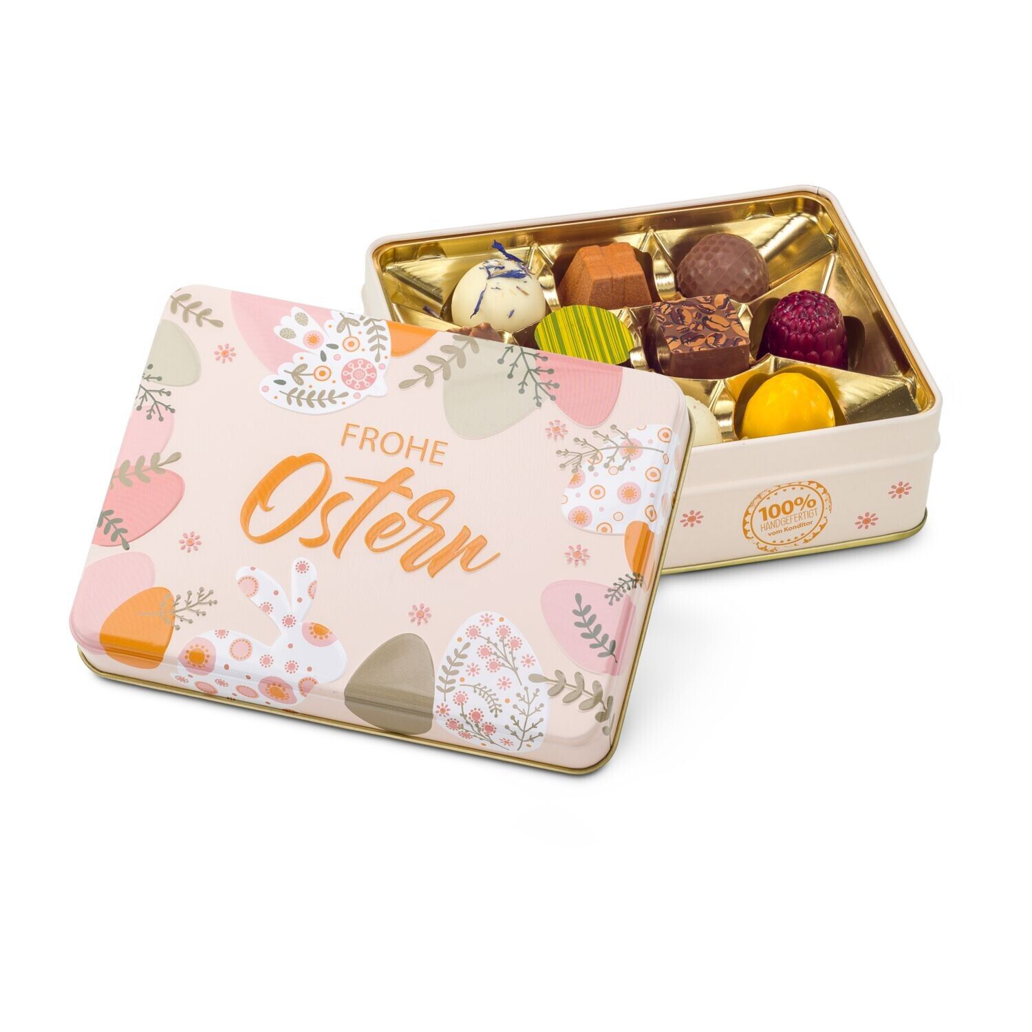 Frohe Ostern - Pralinendose mit 125 g-442