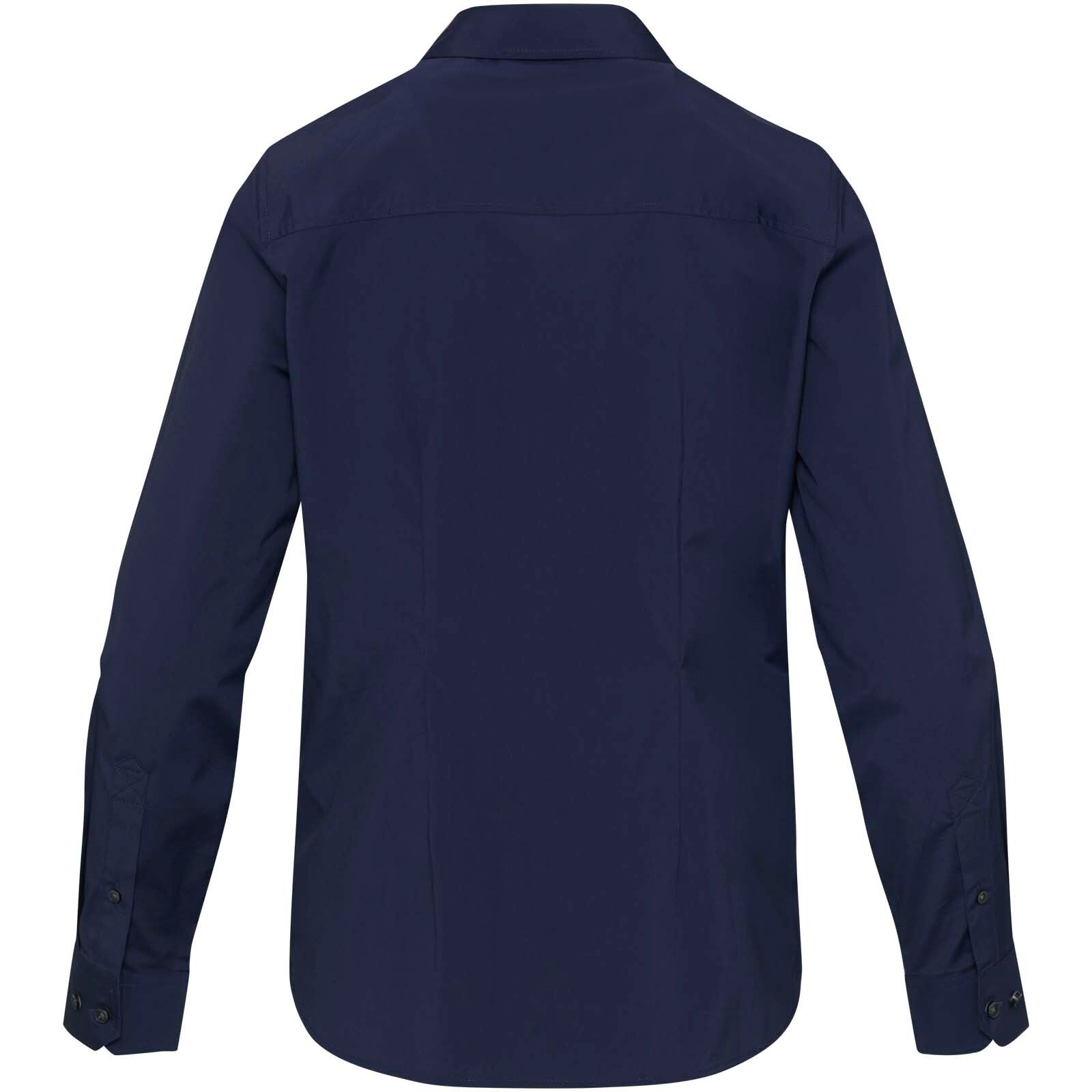 Carnelian Popeline Bluse - marineblau - XS-262