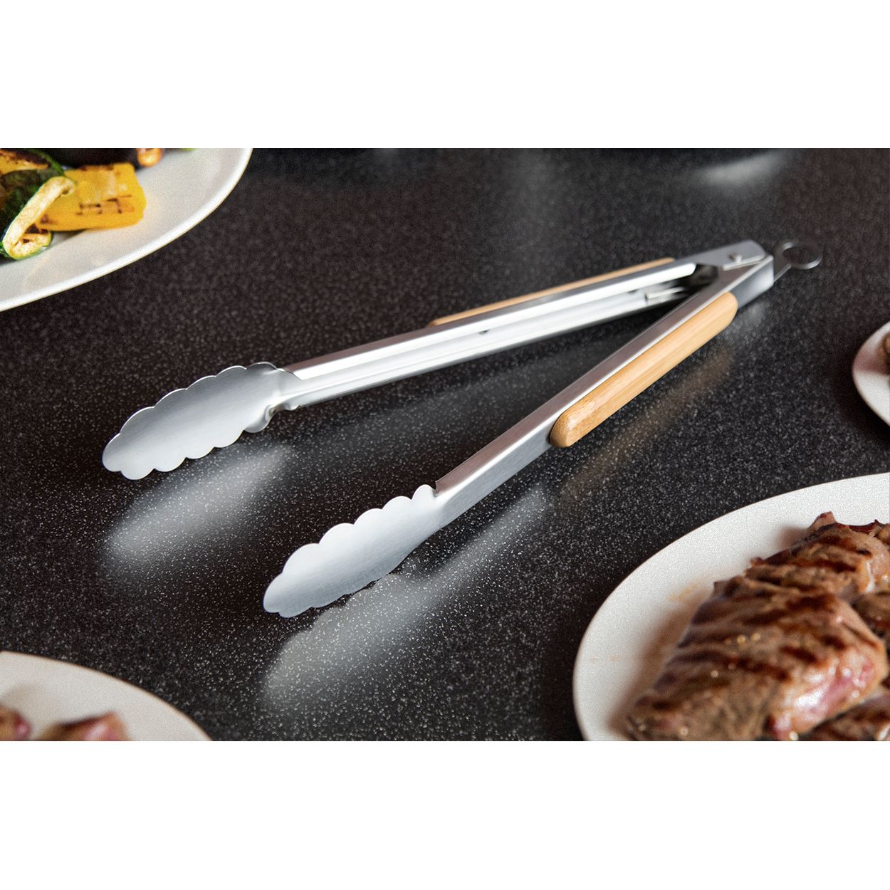 Tongo Grillzange - natur-877