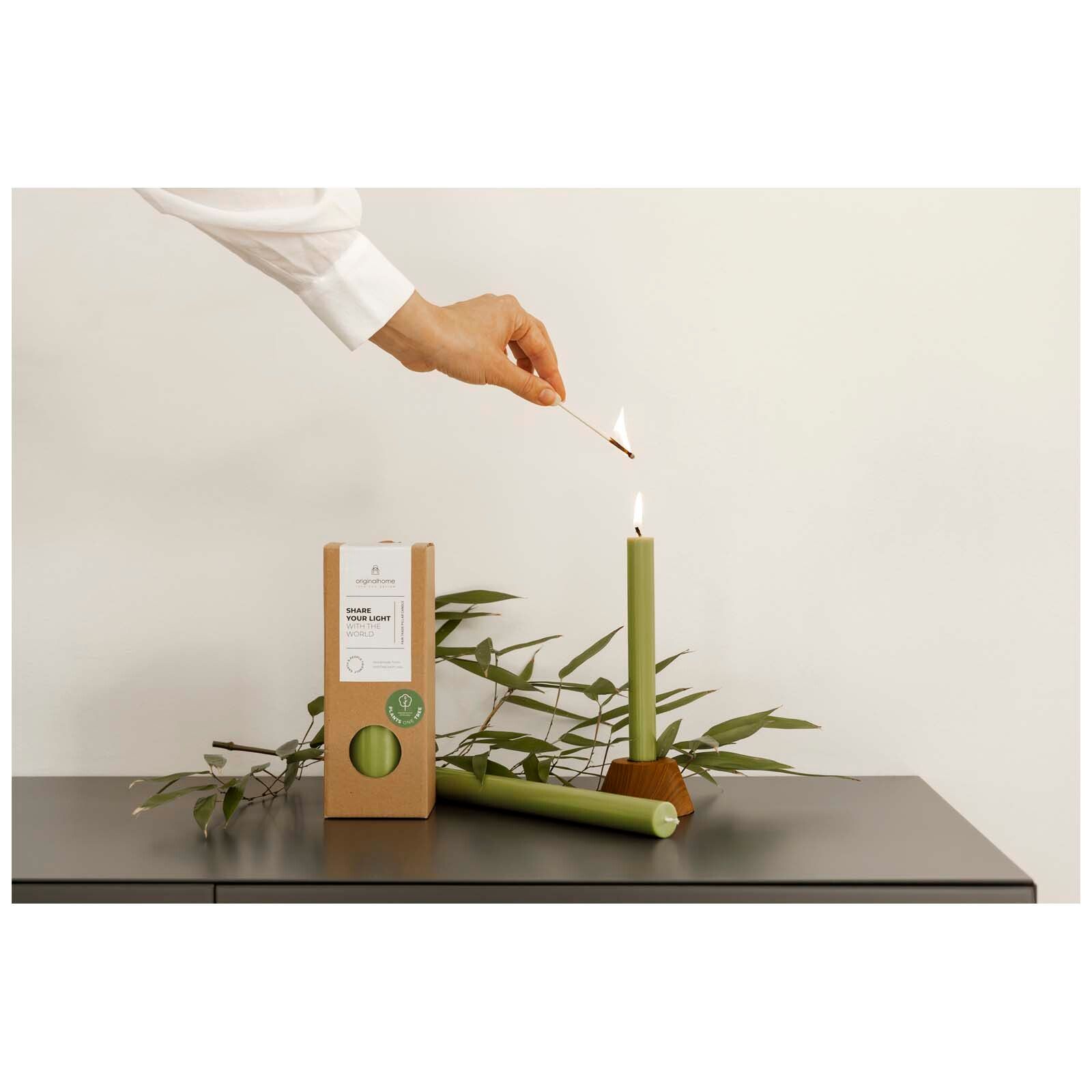 Originalhome Matcha Dinner Kerze - heather grün-541