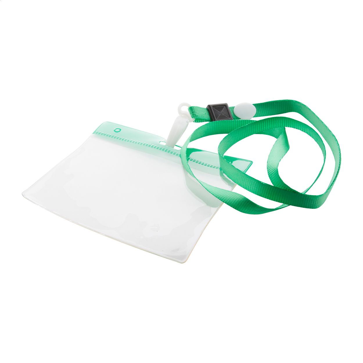 Ballek Ausweishülle mit Lanyard - grün - transparent-266