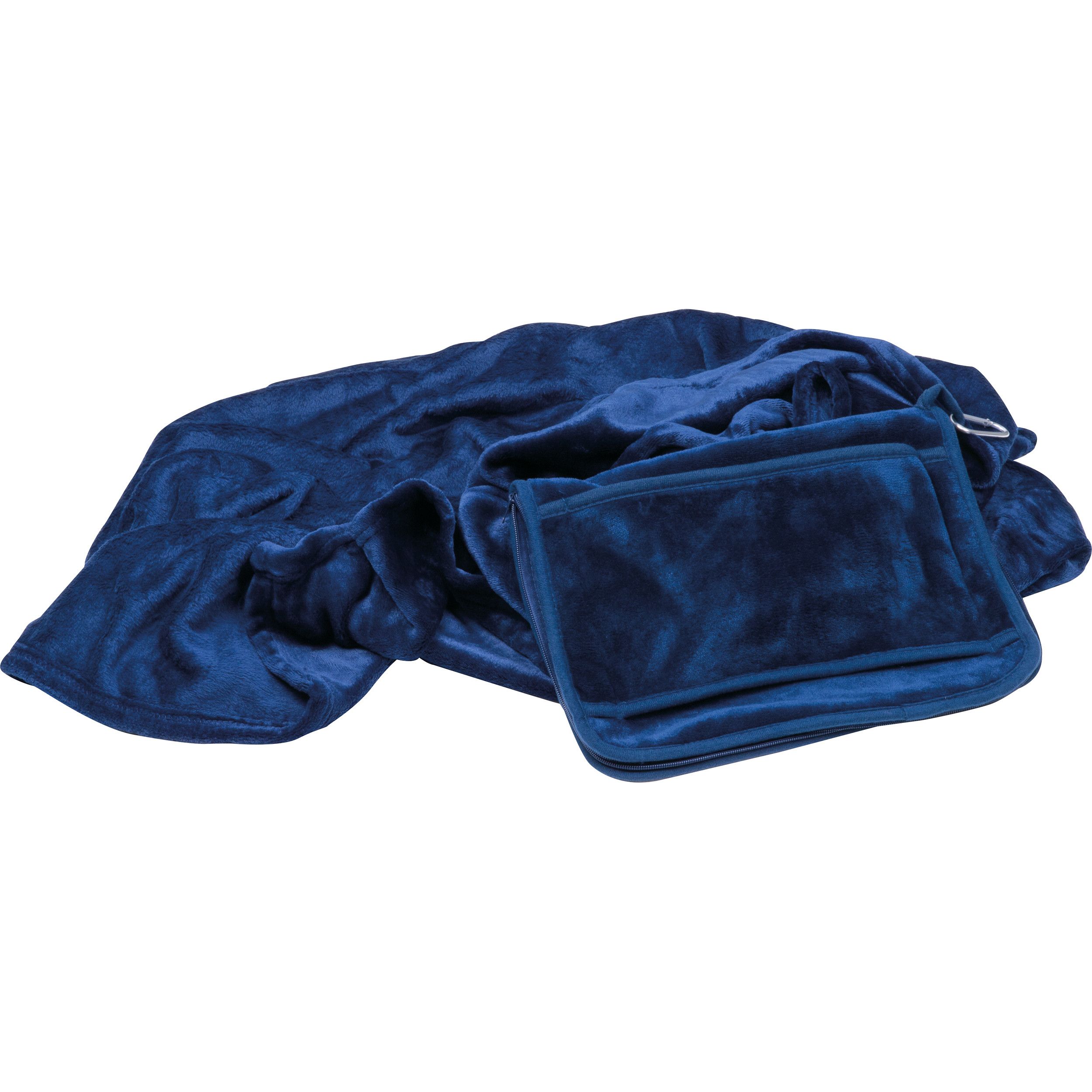 2 in 1 Kuscheldecke mit Kissen CONRAD - dunkelblau-966