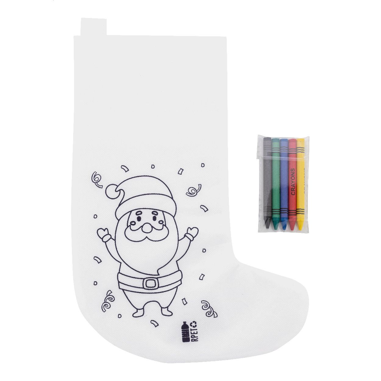 Julfar Gift Weihnachtsstrumpf zum Ausmalen - weiß-544