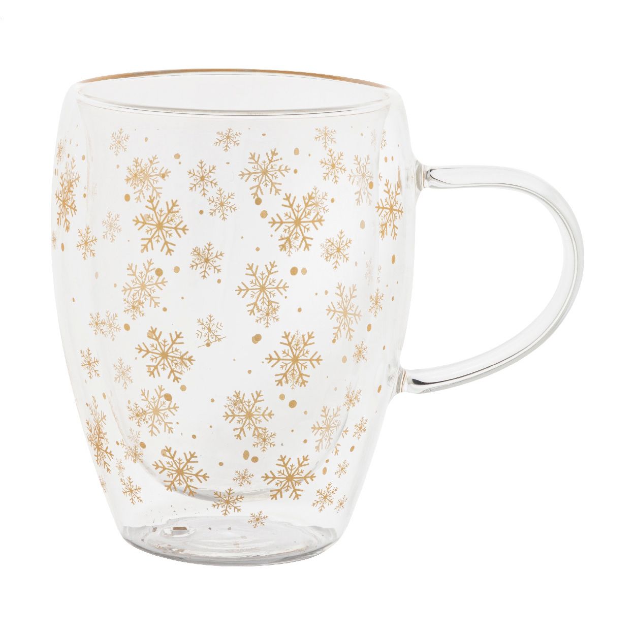 Snostro Weihnachts-Thermobecher aus Glas - transparent-381